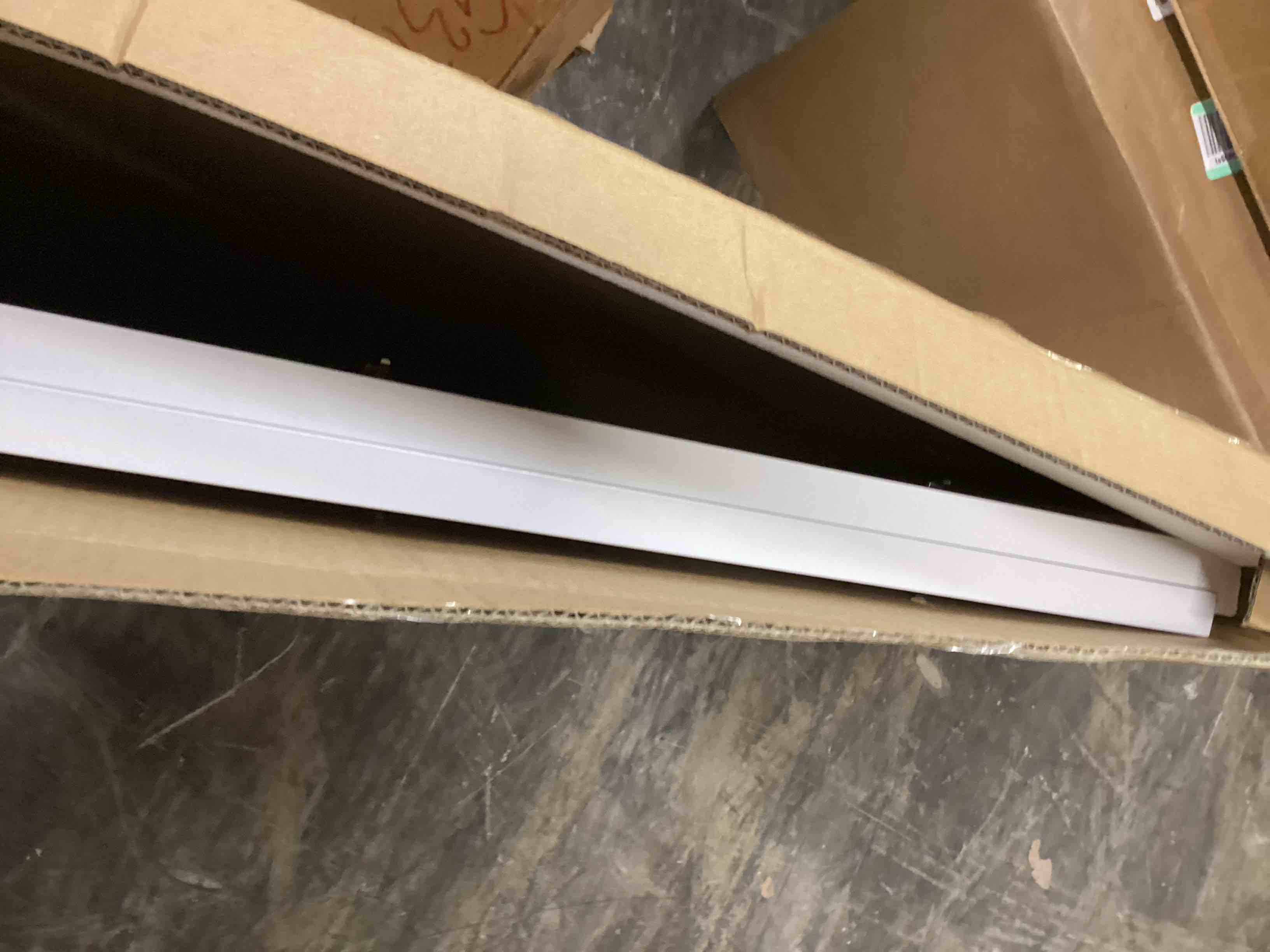 Condition photo showing As Is for 20x28 Picture Frame 2 Pack, White 20x28 Poster Frame for Puzzle and Art Prints, 20 x 28 Picture frame Horizontal or Vertical Wall Mounting