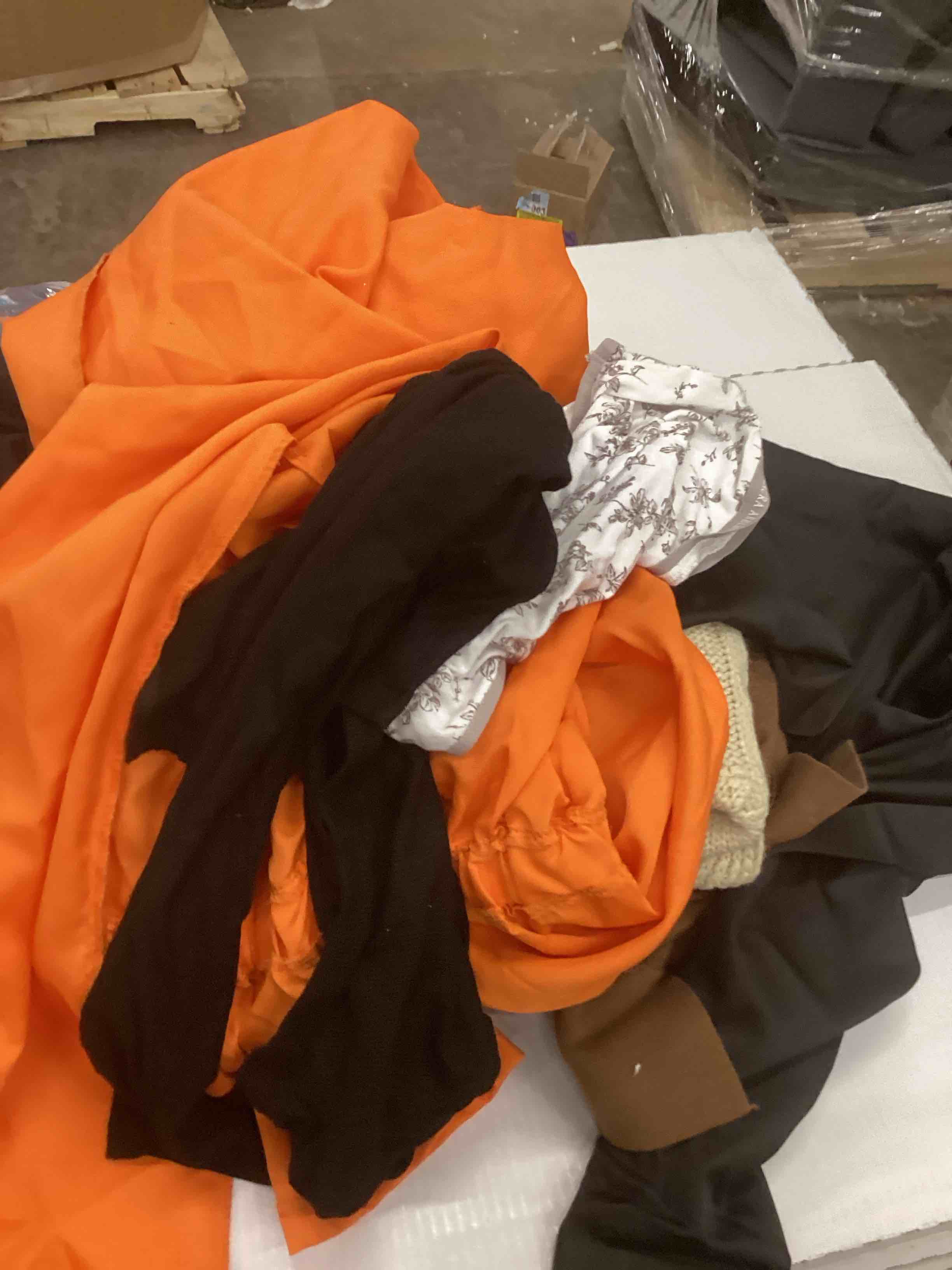 Condition photo showing As Is for Assorted Lot of Apparel (Men’s, Women’s, Kids, Clothes of all Different Sizes)
