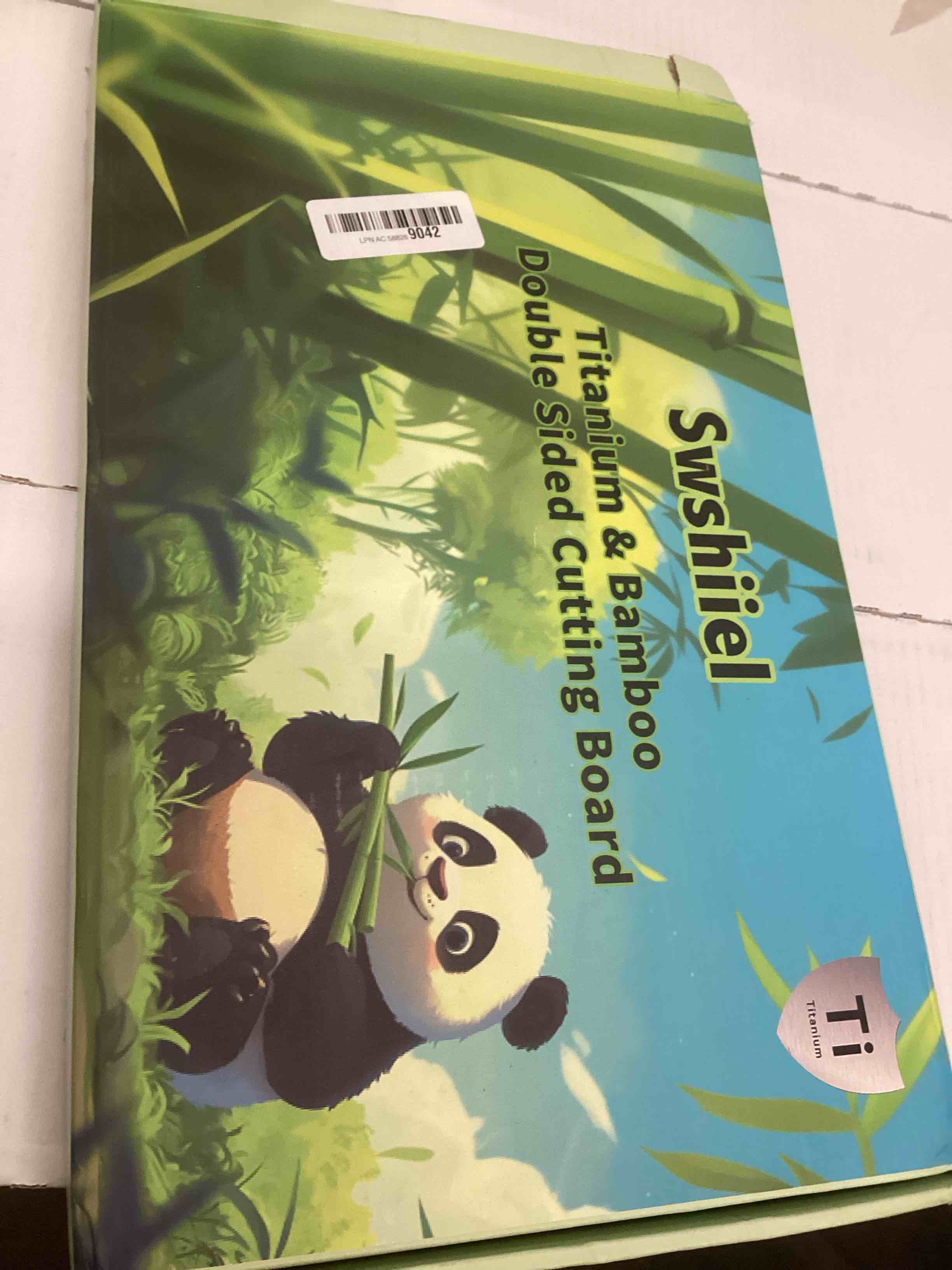 Condition photo showing New/Like New for Cutting Boards for Kitchen - Food Grade Double Sided Pure Titanium& Bamboo Chopping Board with Handle, Slip resistant Non-toxic Charcuterie Board Housewarming Gifts (16×11)