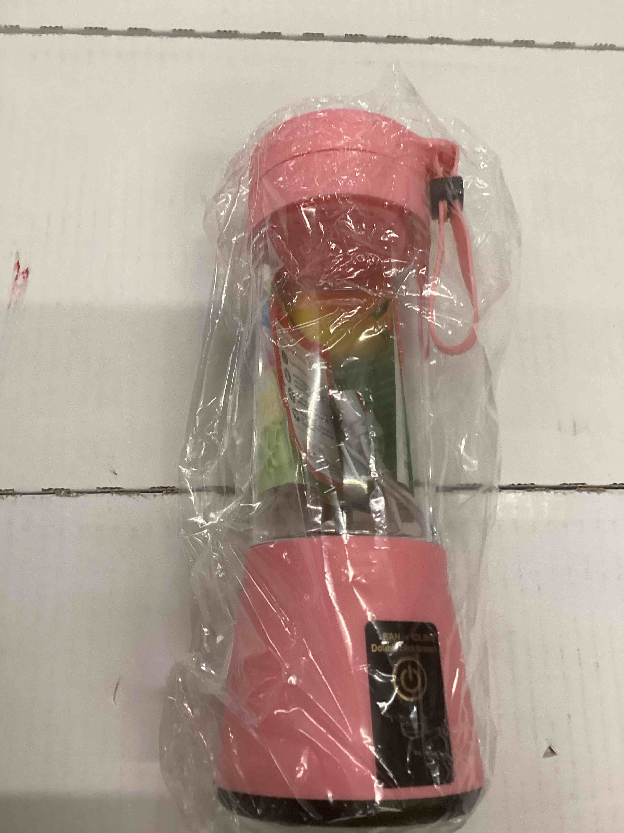 Condition photo showing New/Like New for portable and rechargeable battery juice blender hm-03, pink