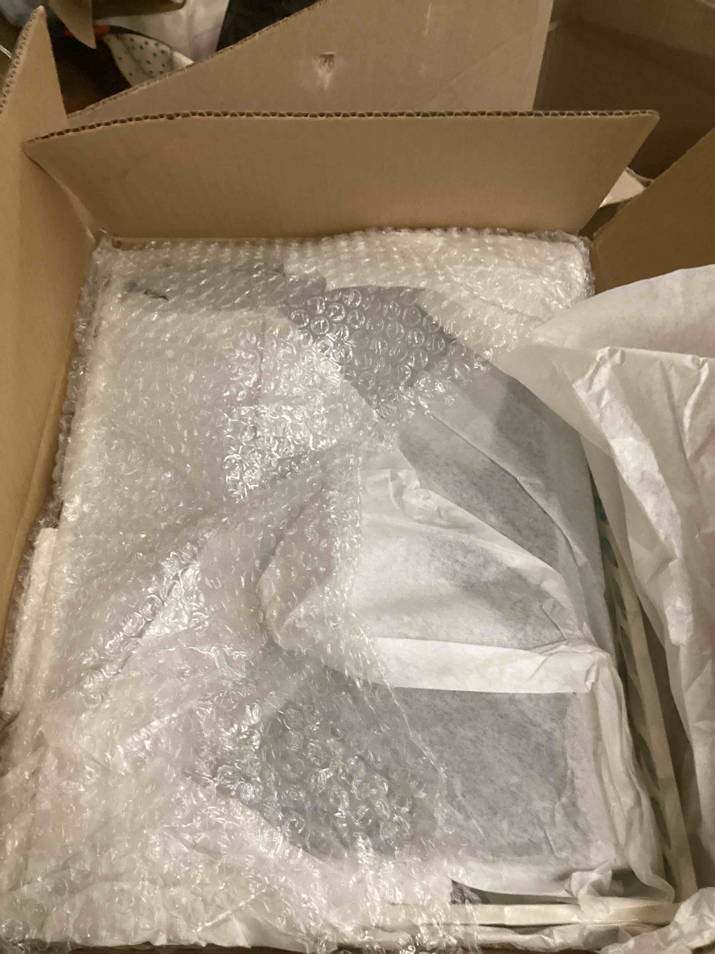 Condition photo showing New/Like New for Serving Trays Handmade Trays for Serving Mother of Pearl Inlay Decorative Tray Room Decor, Coffee Table Tray Set of 2 Trays Decor for Ottoman Length 16'' and 14''