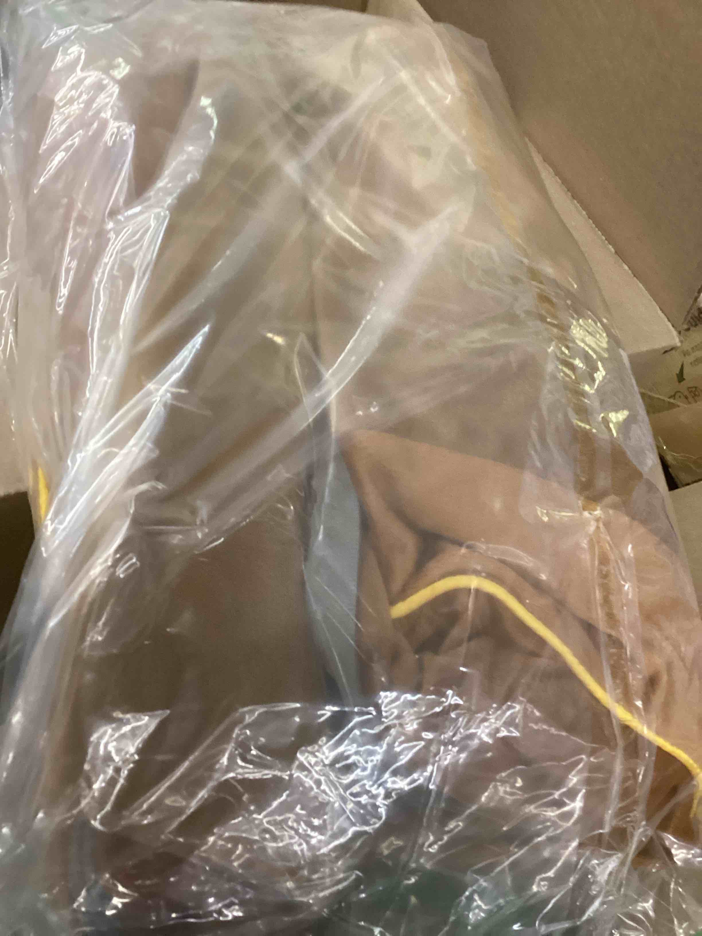 Condition photo showing Good Condition for XXL Dog Bed for Extra Large Dogs, Giant Orthopedic Dog Bed with Cooling Gel Memory Foam, Waterproof Pet Bed with Removable Washable Cover, 53" Pet Sofa Bed Dutch Velvet with Bone Toy, Brown Brown XX-Large(53"L x 42"W x 9.5"Th) (incomplete cover only)