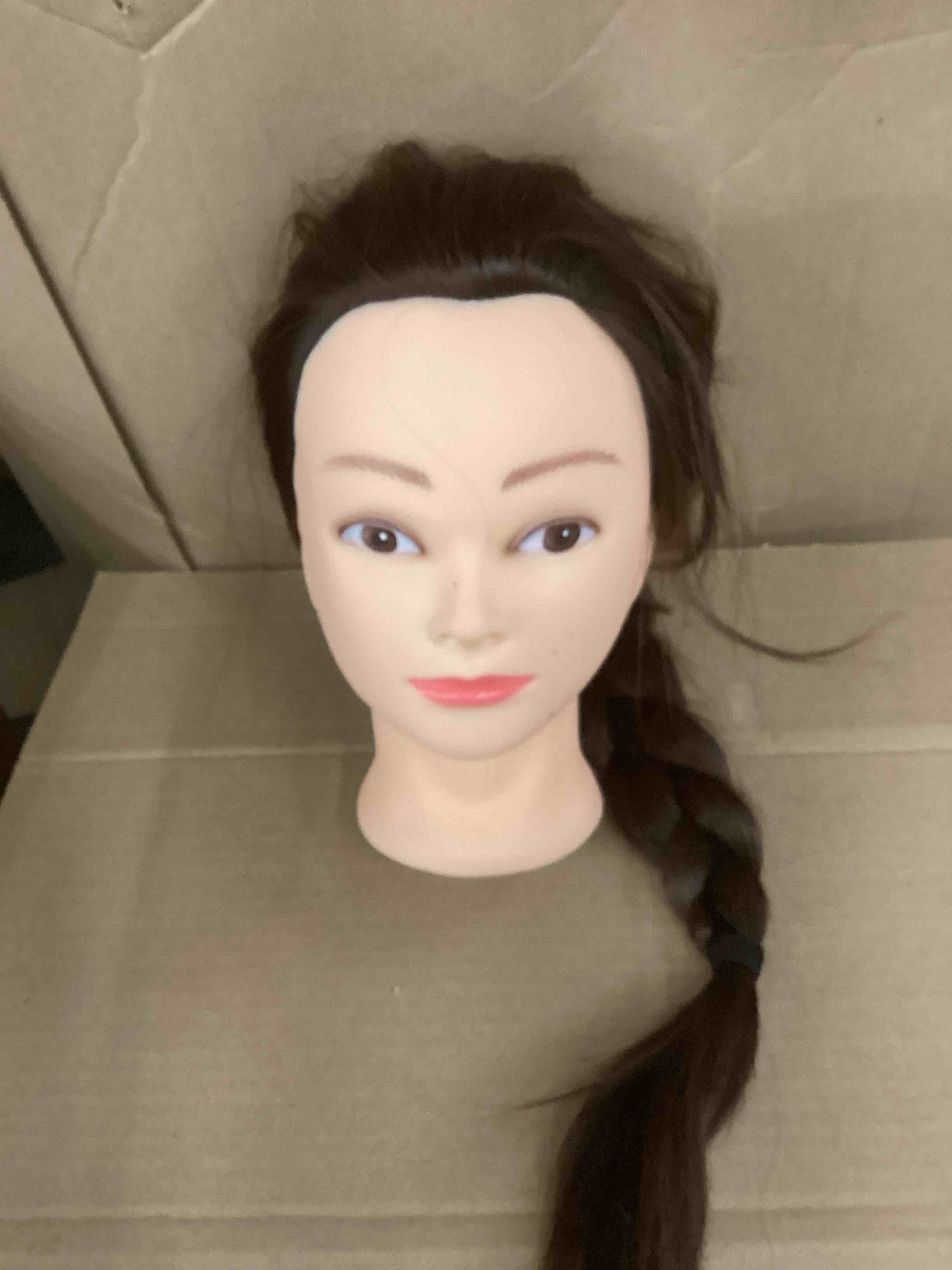 Condition photo showing As Is for Mannequin Head, Hair Styling Training Head Manikin Cosmetology Mannequin Head Salon Hair Hairdressing Training Heads Face Makeup Practice