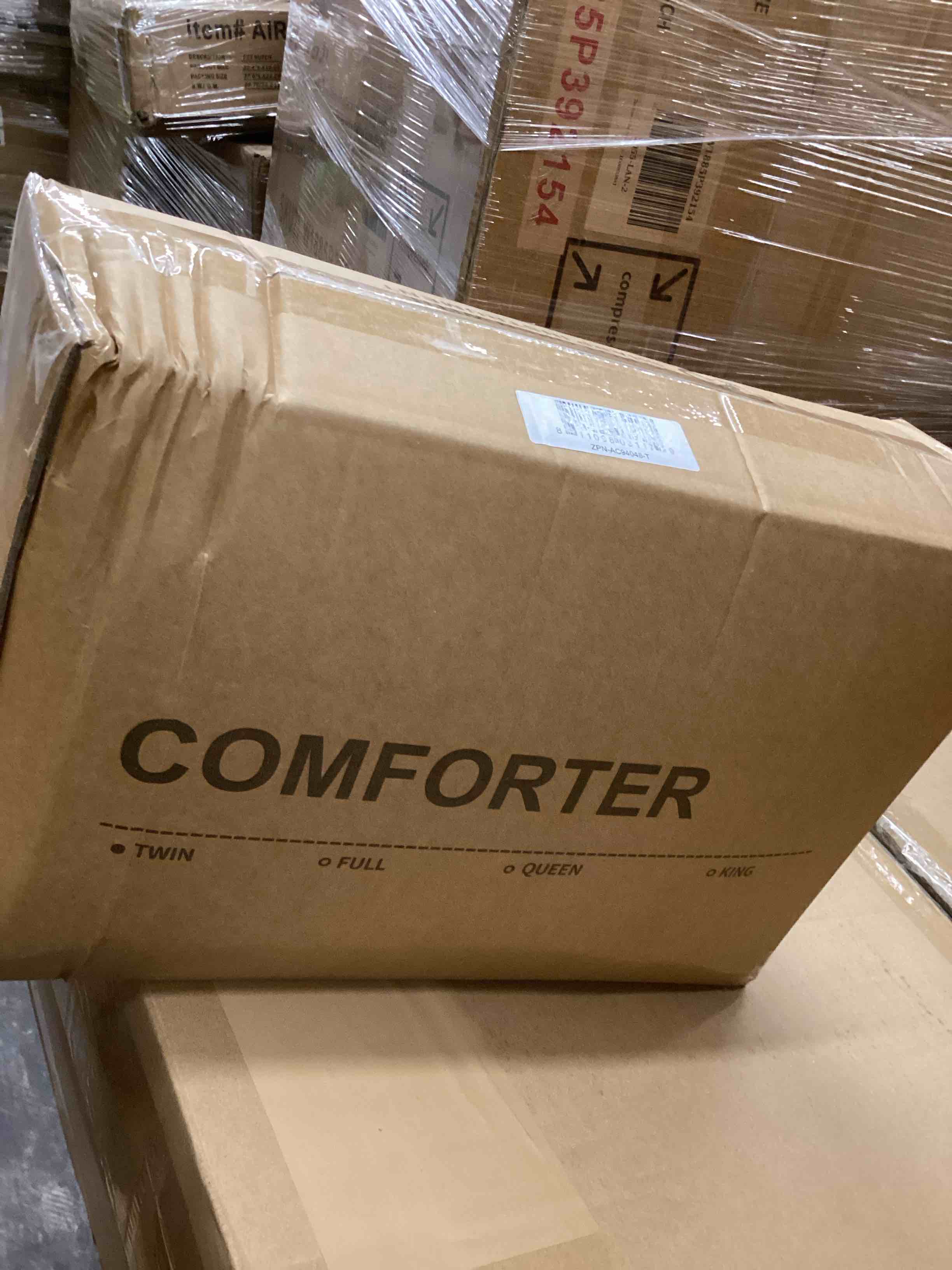 Condition photo showing New/Like New for White DownAlternative Comforter with 100% Cotton Cover Twin