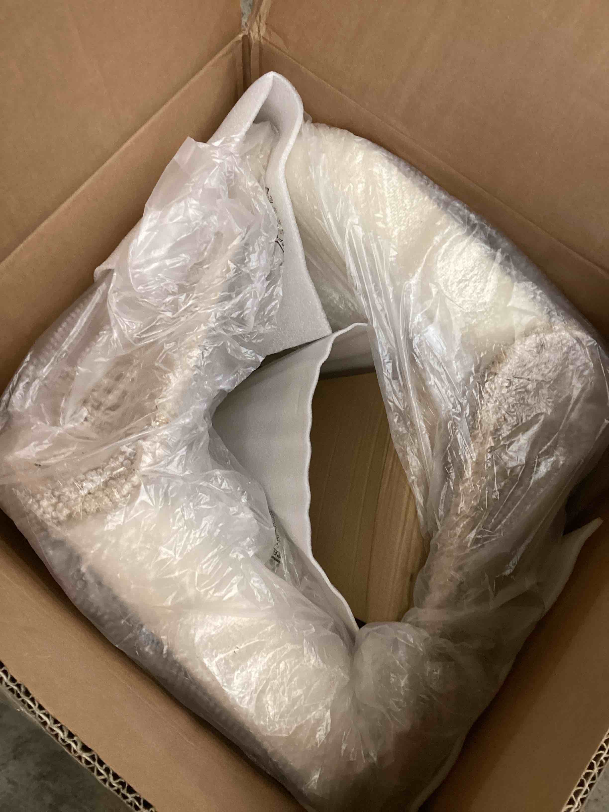 Condition photo showing New/Like New for Nice Rattan Upholstered Dining Chair Set Of 2 