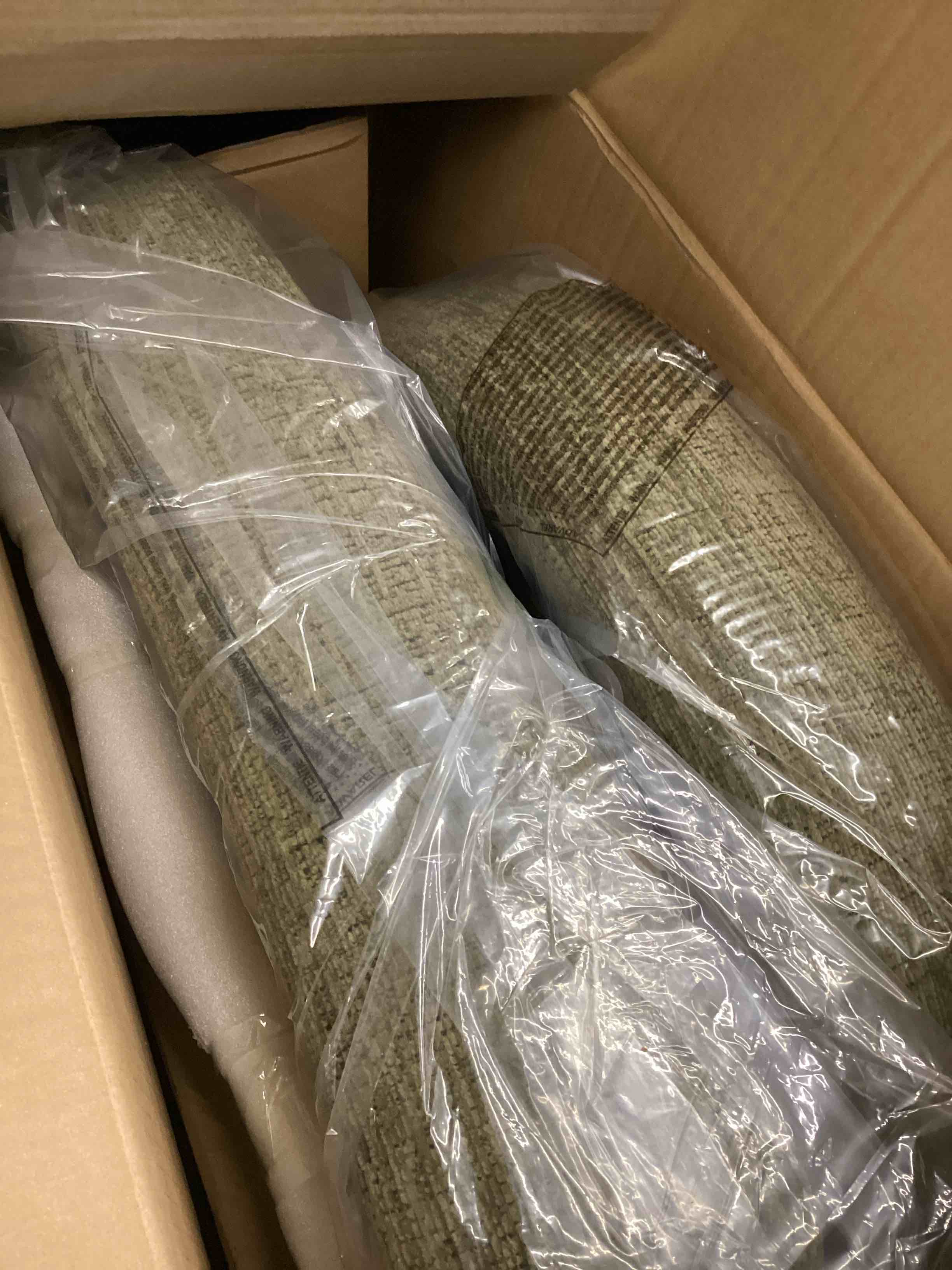 Condition photo showing New/Like New for Mia 24" Modern Gold Chenille Counter Stool with Arms (1-piece)