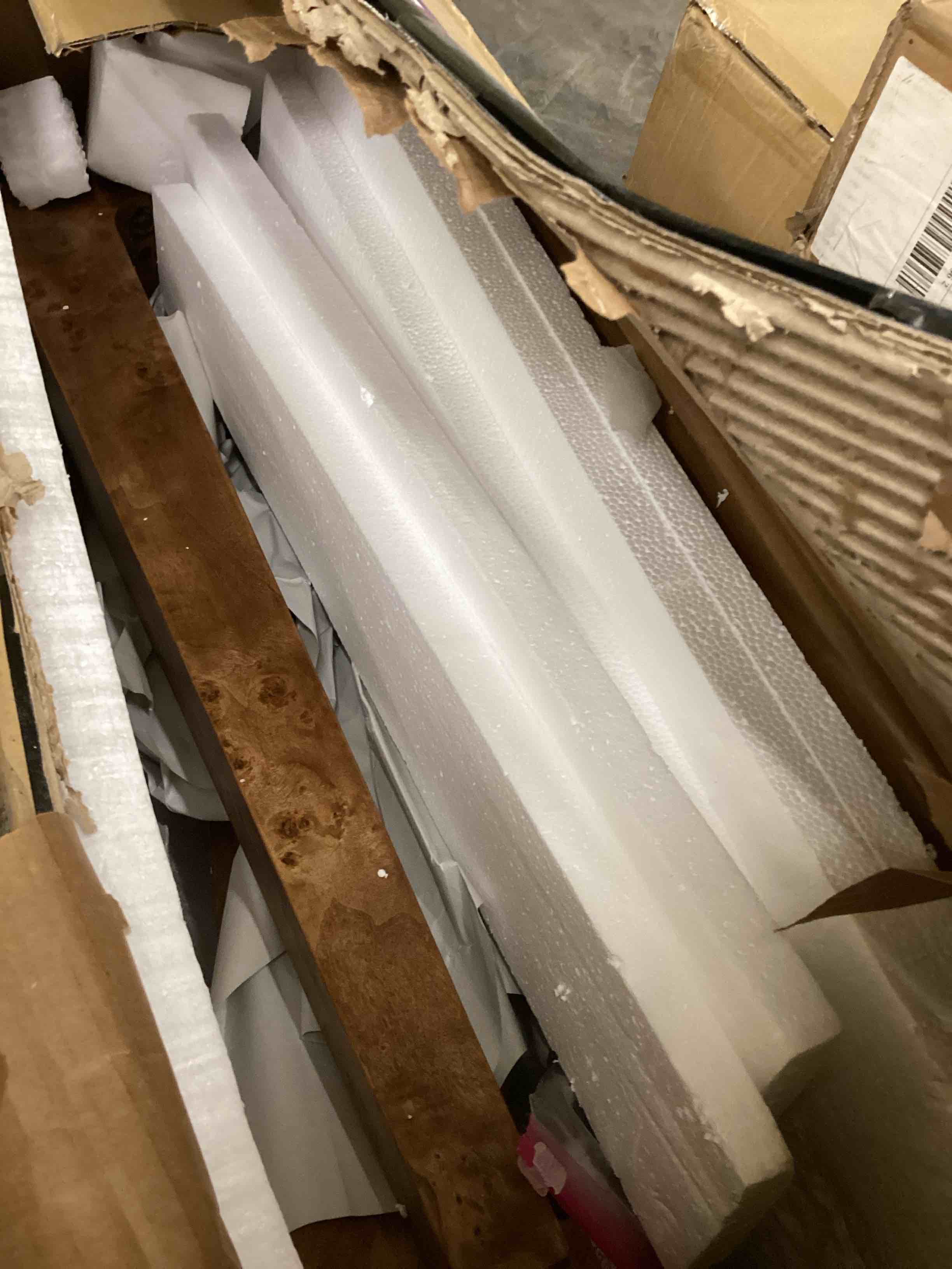 Condition photo showing As Is for Mappa 83'' Dining Table (incomplete box 2 of 2  only base legs ) 