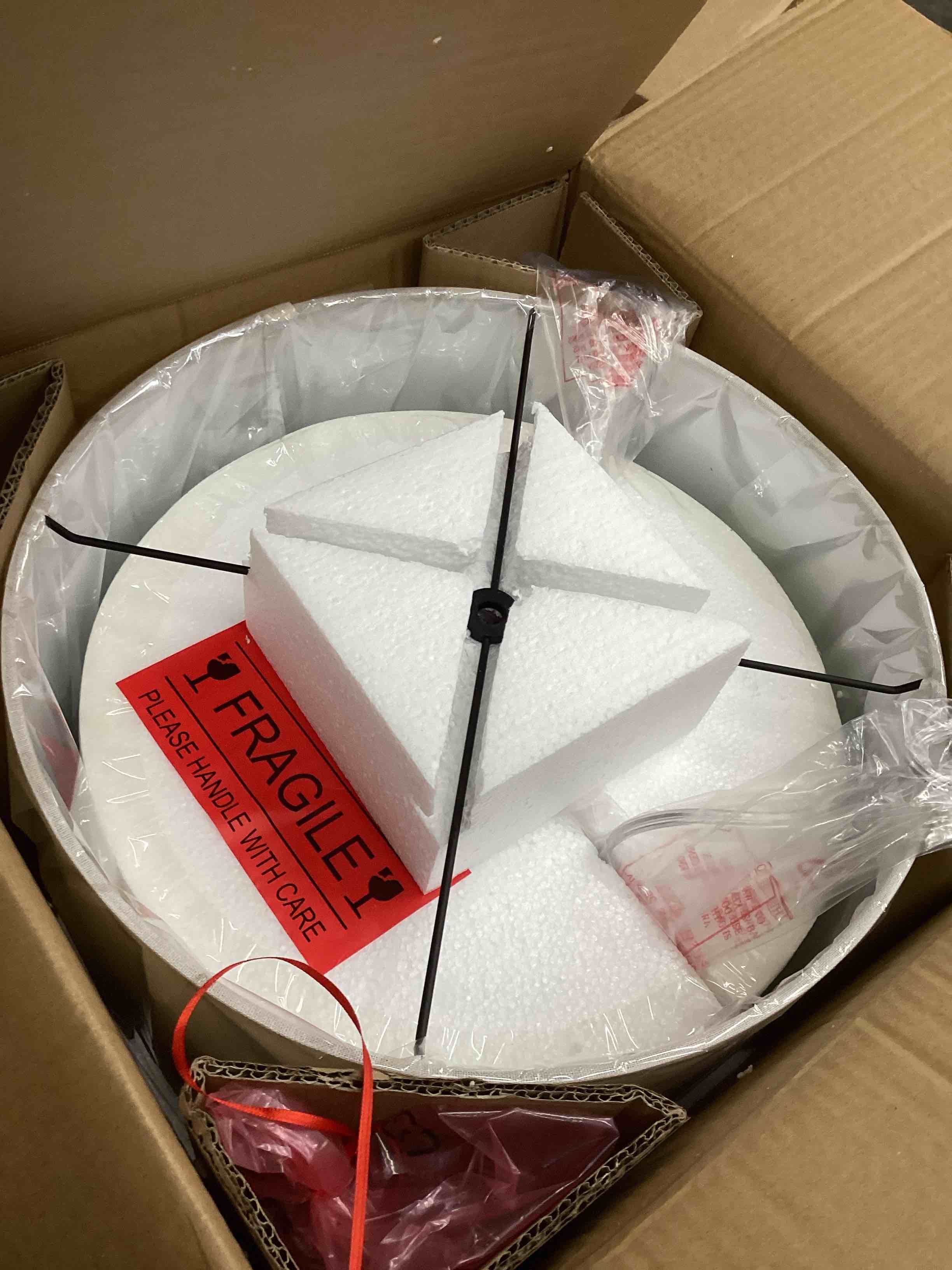 Condition photo showing New/Like New for Evelyn&Zoe Modern Transitional Round Glass Table Lamp  Black