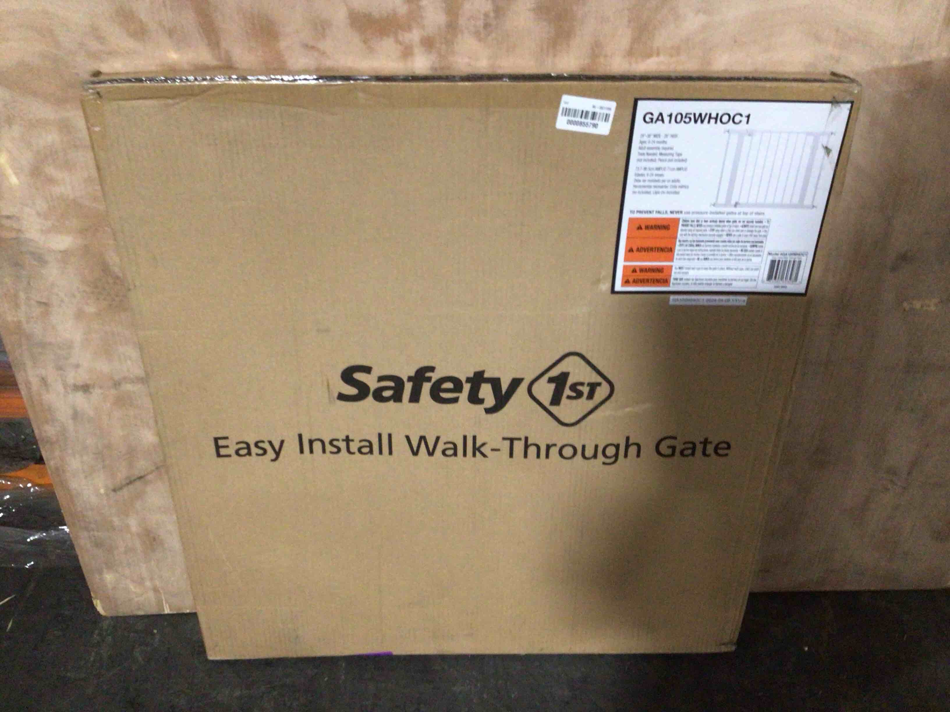 Condition photo showing New/Like New for Safety 1st Easy Install Extra Tall & Wide Walk Through Gate, Fits between 29" and 38" White