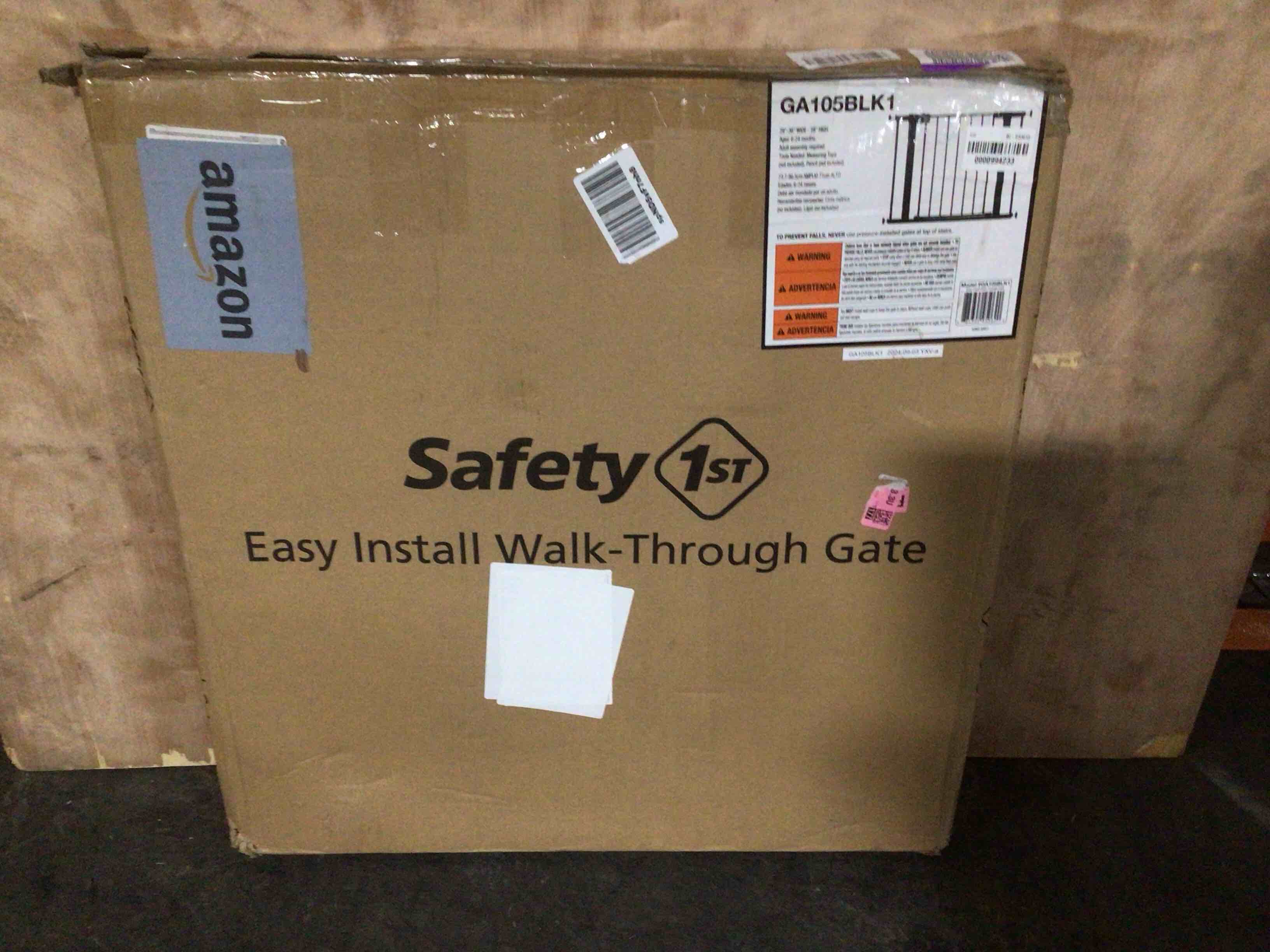 Condition photo showing New/Like New for Safety 1st Easy Install Walk Through Baby Gate - Black