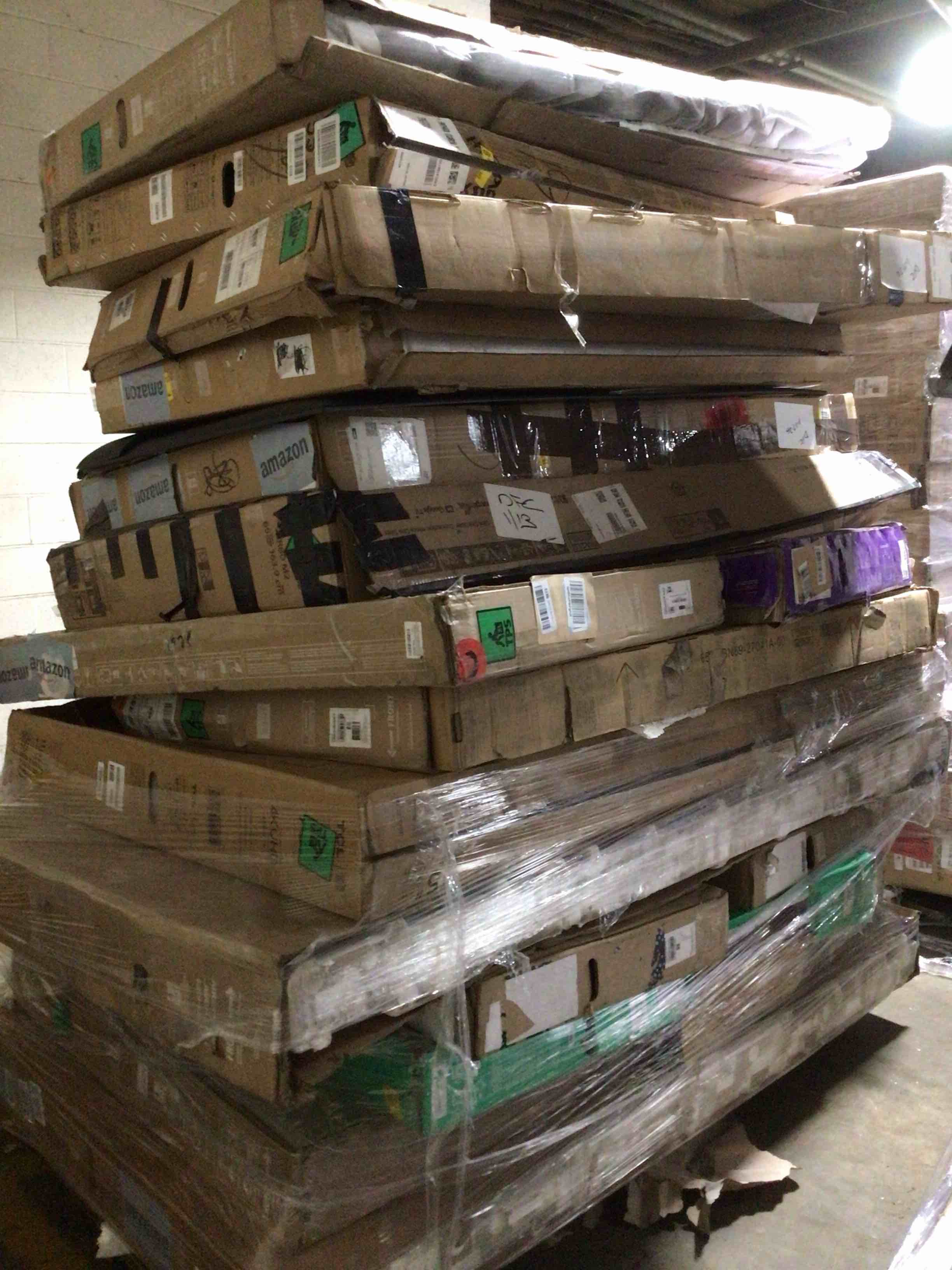 Condition photo showing As Is for 17 TV’s, Most 55 Inches or Larger, Brands Like LG, Samsung, Roku and Vizio for Parts or Repair, Your Bid Per TV. 