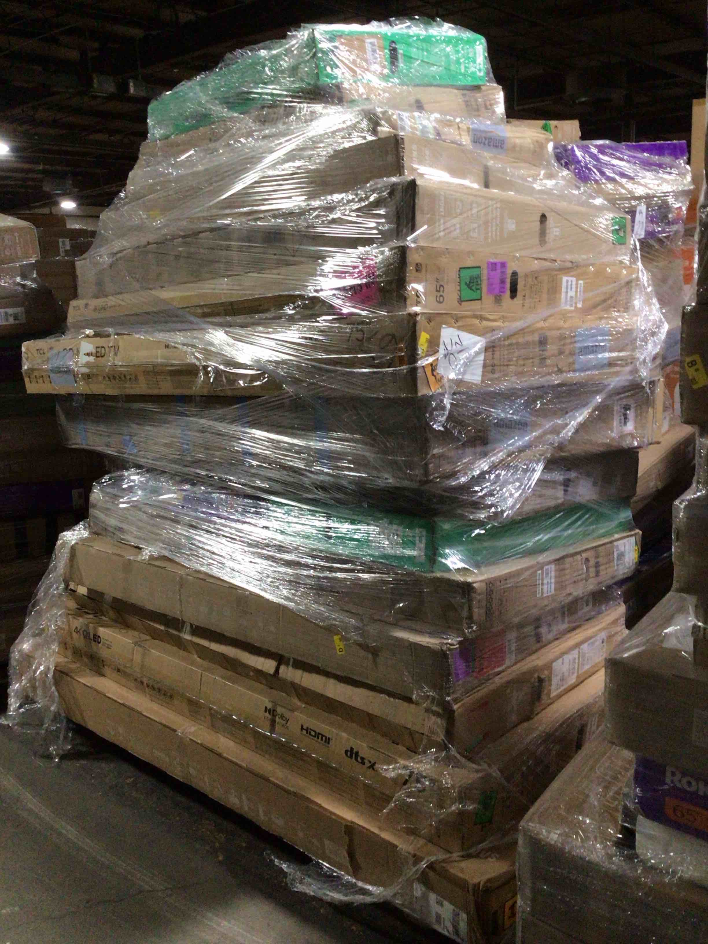 Condition photo showing As Is for 16 TV’s, Most 55 Inches or Larger, Brands Like LG, Samsung, Roku and Vizio for Parts or Repair, Your Bid Per TV.