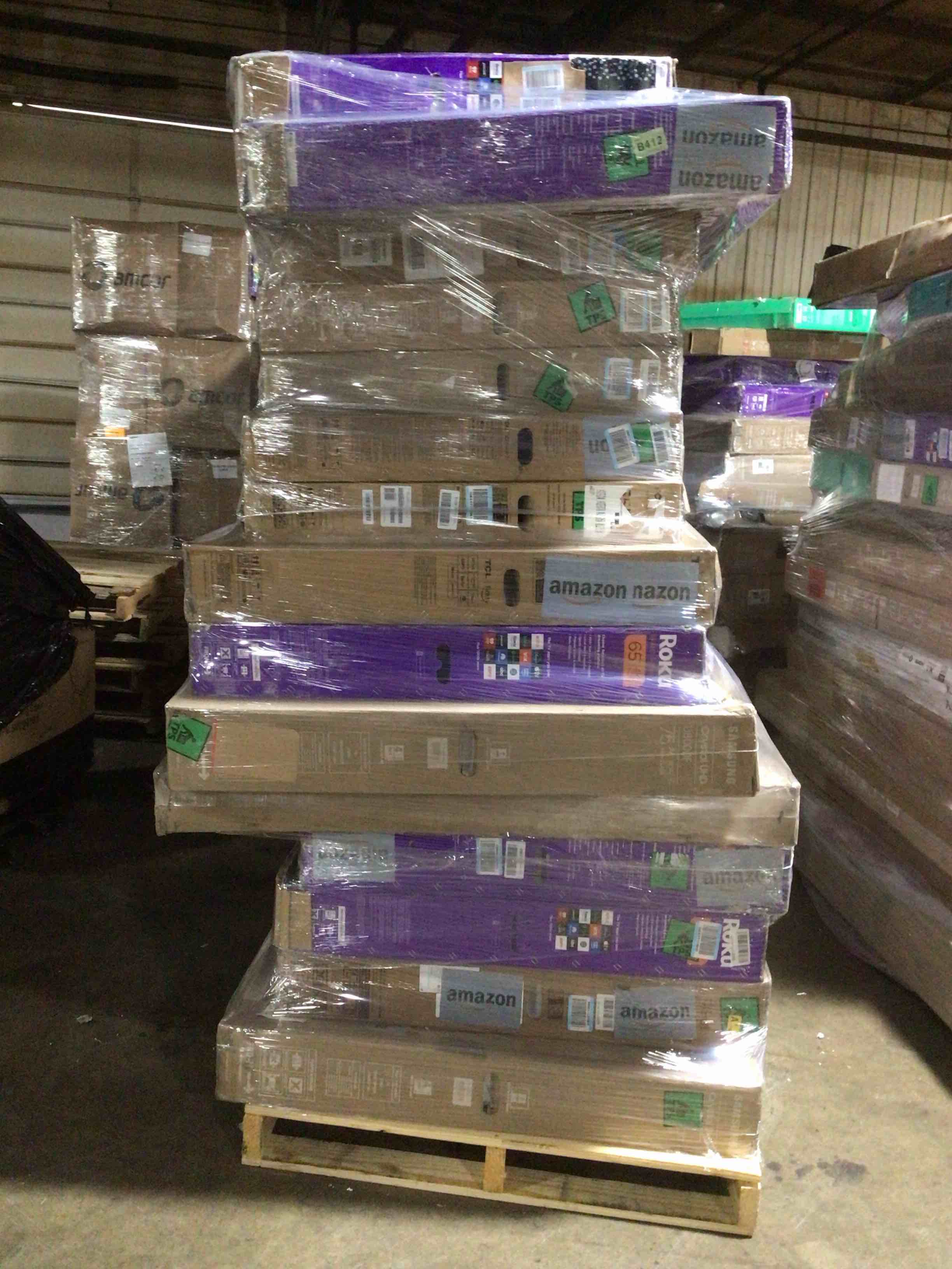 16 Tv’s,  Most 55 Inches or Larger, Brands Like LG, Samsung, Roku, and Vizio for Parts or Repair. Your Bid Per Tv. 