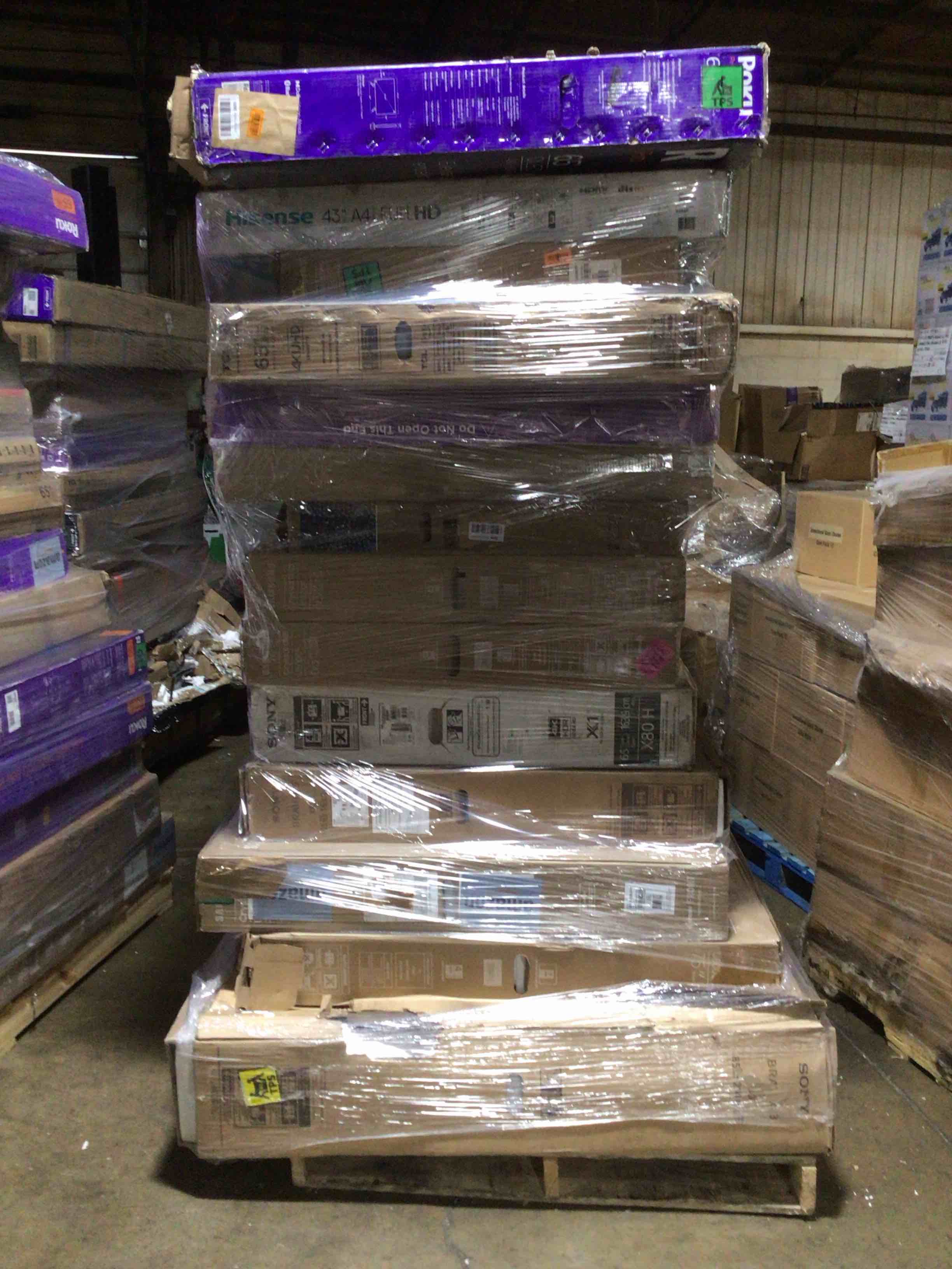 17 Tv’s,  Most 55 Inches or Larger, Brands Like LG, Samsung, Roku, and Vizio for Parts or Repair. Your Bid Per Tv. 