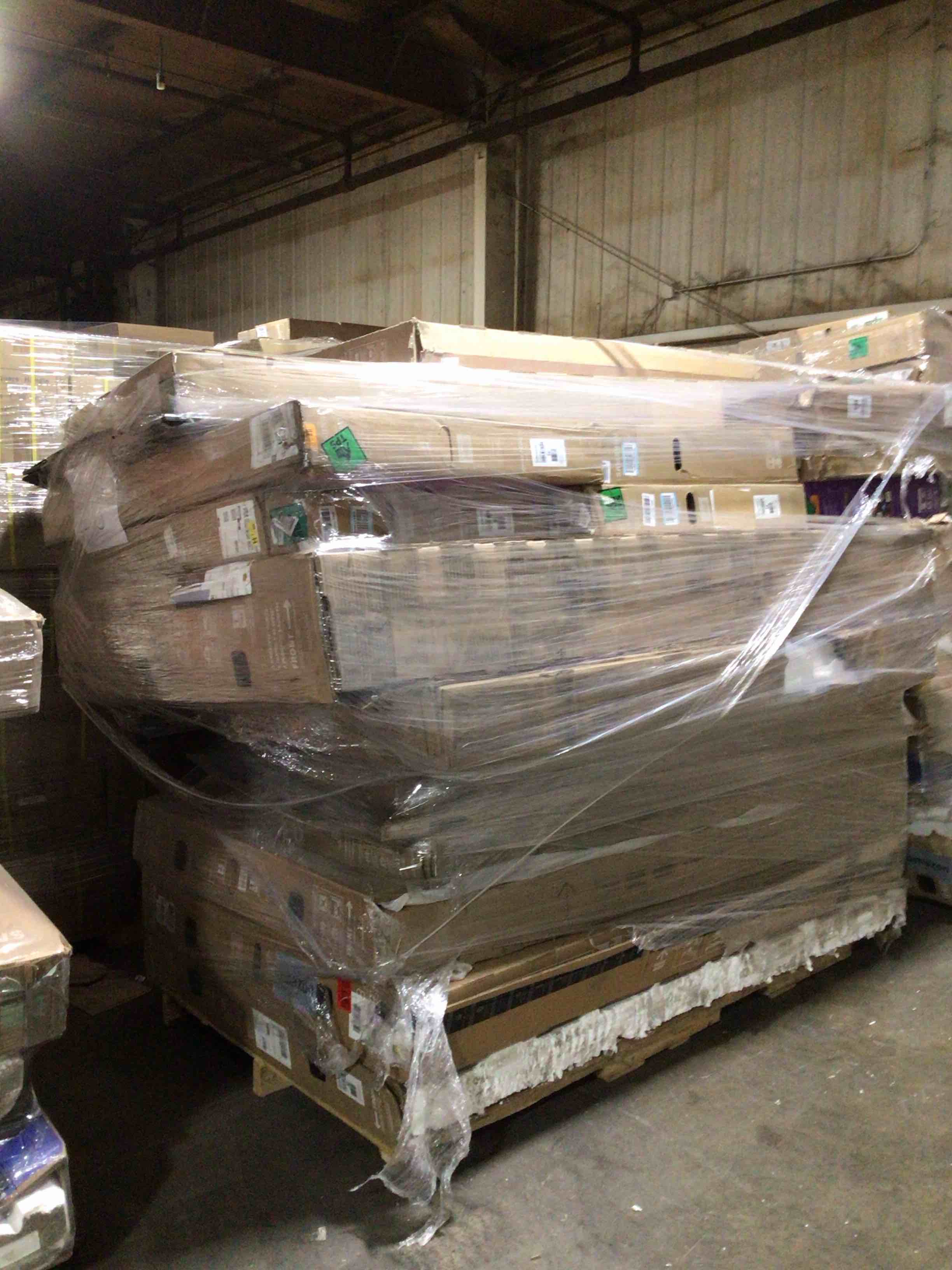 Condition photo showing As Is for 18 Tv’s, Most 55 Inches or Larger, Brands Like LG, Samsung, Roku, and Vizio for Parts or Repair. Your Bid Per Tv.