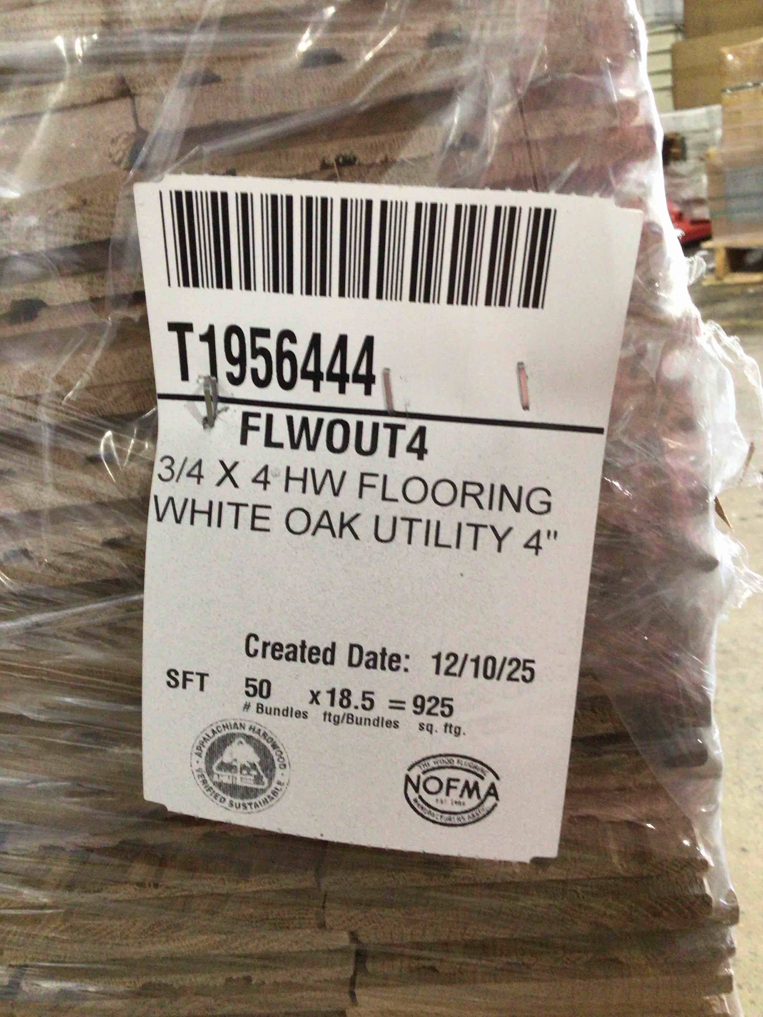 Condition photo showing Good Condition for Unfinished White Oak Hardwood Flooring 4 Inch by 1ft -7ft Lengths 925 Sq Ft. Your BID per Square Foot