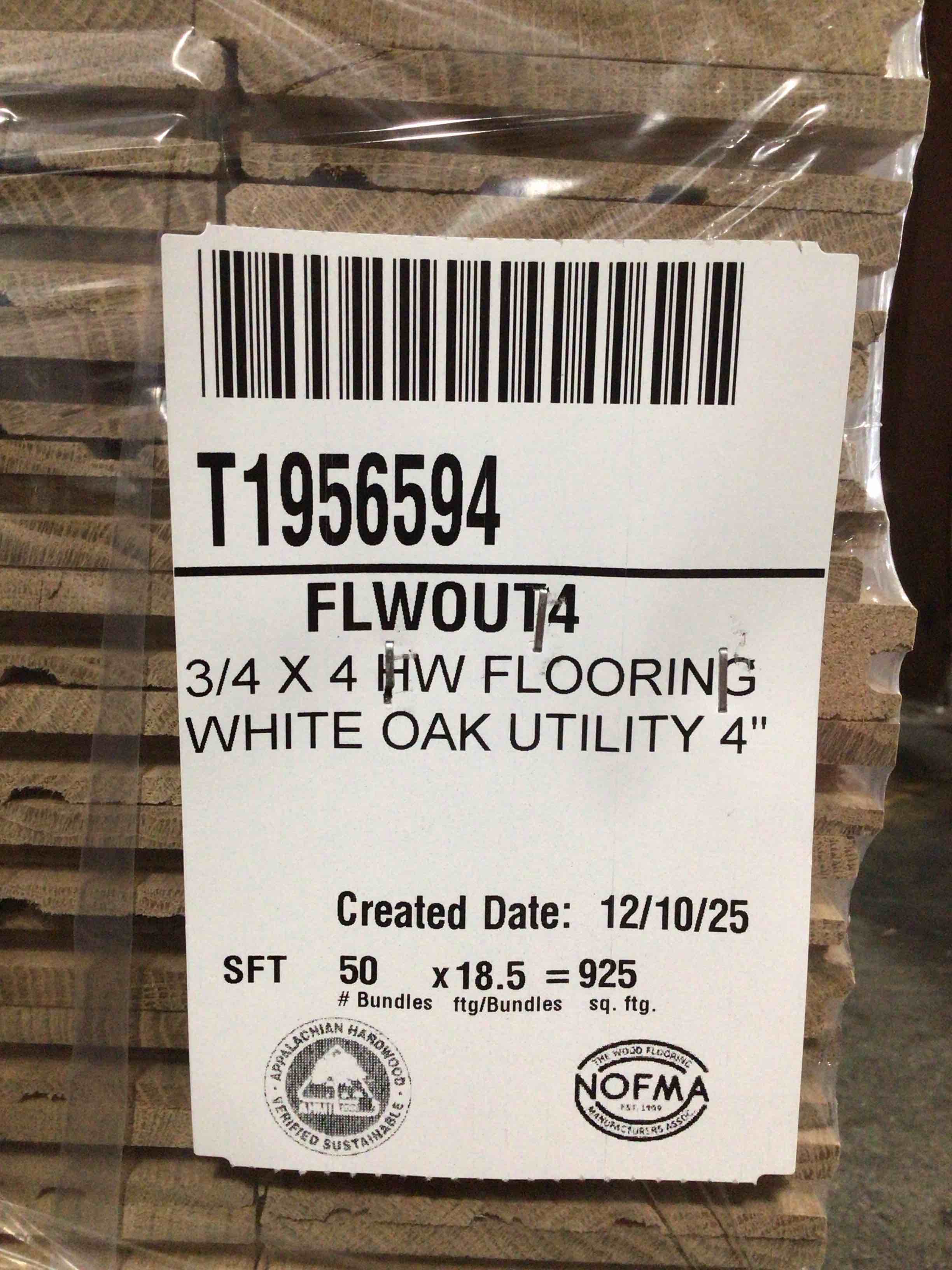 Condition photo showing Good Condition for Unfinished White Oak Hardwood Flooring 4 Inch by 1ft -7ft Lengths 925 Sq Ft. Your BID per Square Foot