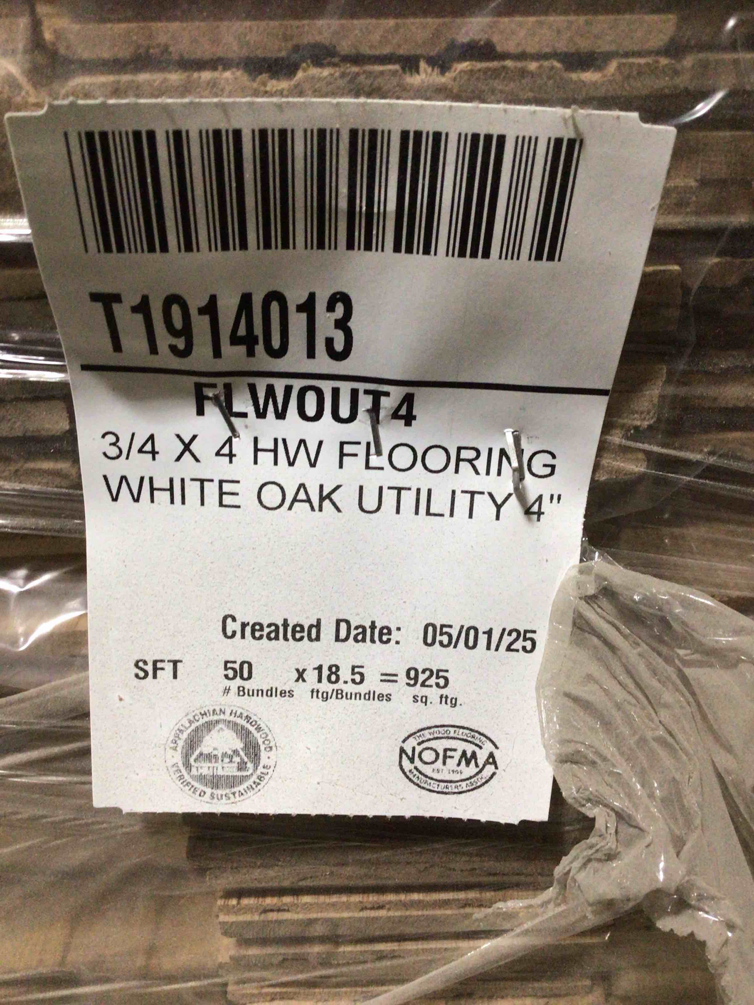 Condition photo showing Good Condition for Unfinished White Oak Hardwood Flooring 4 Inch by 1ft -7ft Lengths 925 Sq Ft. Your BID per Square Foot