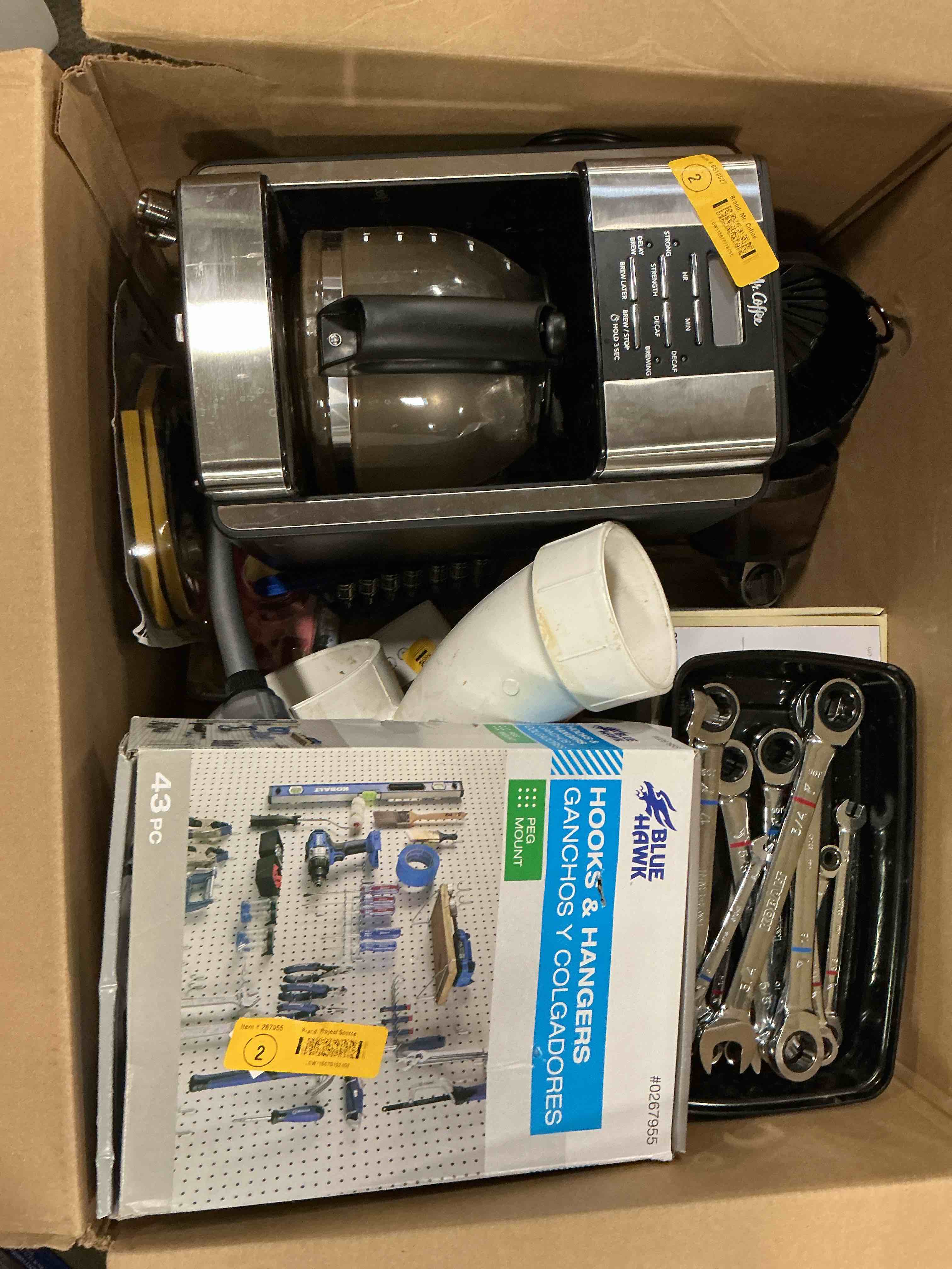 Condition photo showing As Is for Assorted Home Improvement Lot (Small Tools, Screw, Home Accessories, etc.)