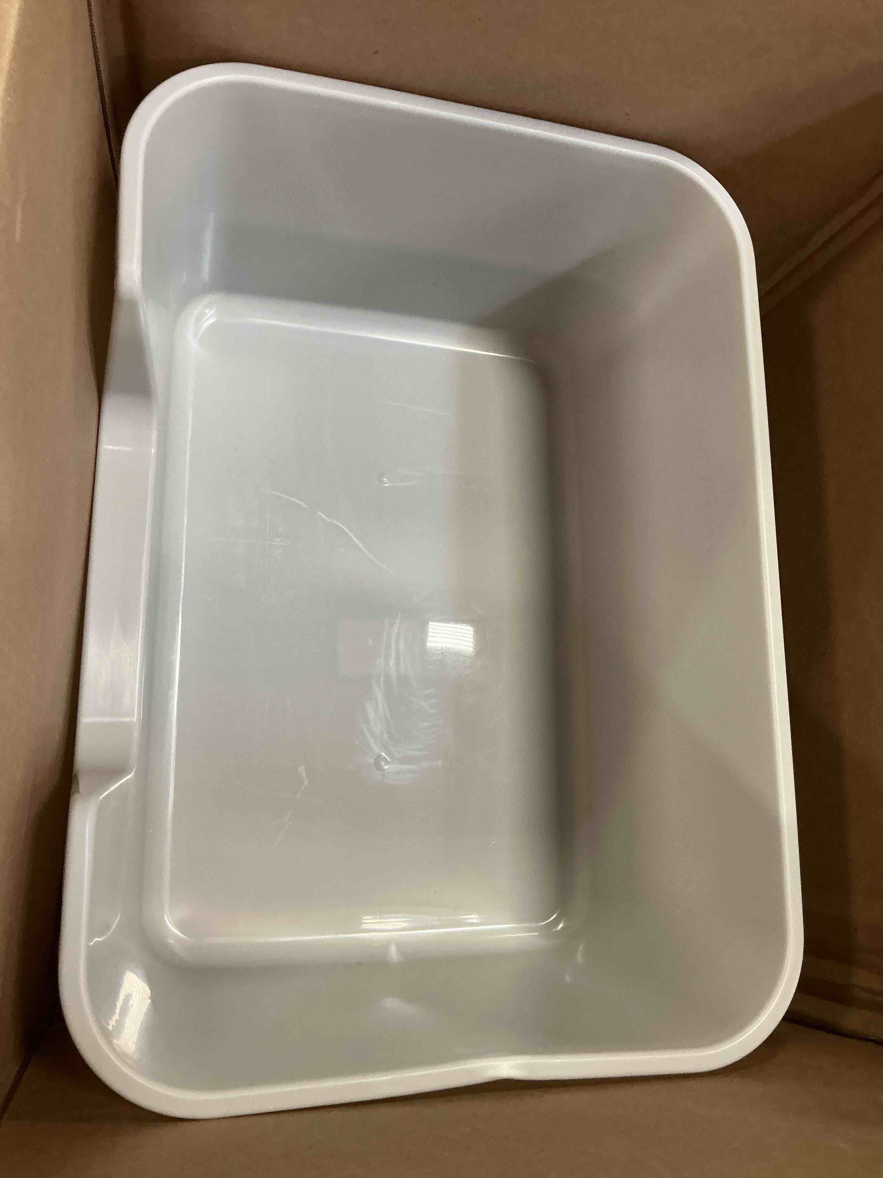 Condition photo showing As Is for LoopTime Large Cat Litter Box with High Sides for Indoor Cats,XL Low Entry Open Top Cat Litter Pan f