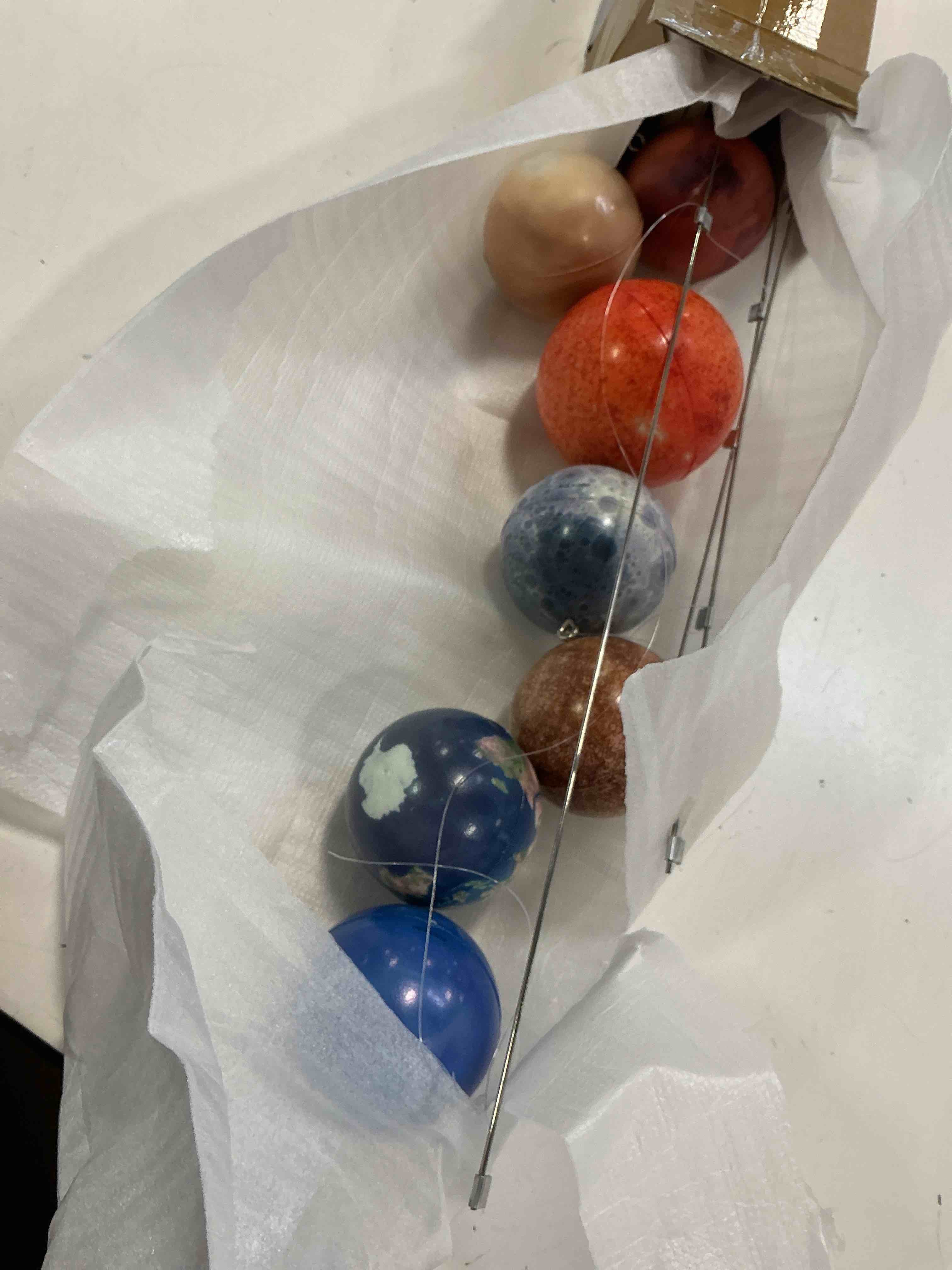 Condition photo showing Good Condition for 3D Solar System Mobile Hanging Planets Solar System Decor Educational Planets Model Large Space Nursery Decor for Boys Girl Space Themed Gift