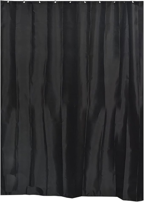 Taupe Extra Long Shower Curtain Polyester 12 Rings 52*90 in