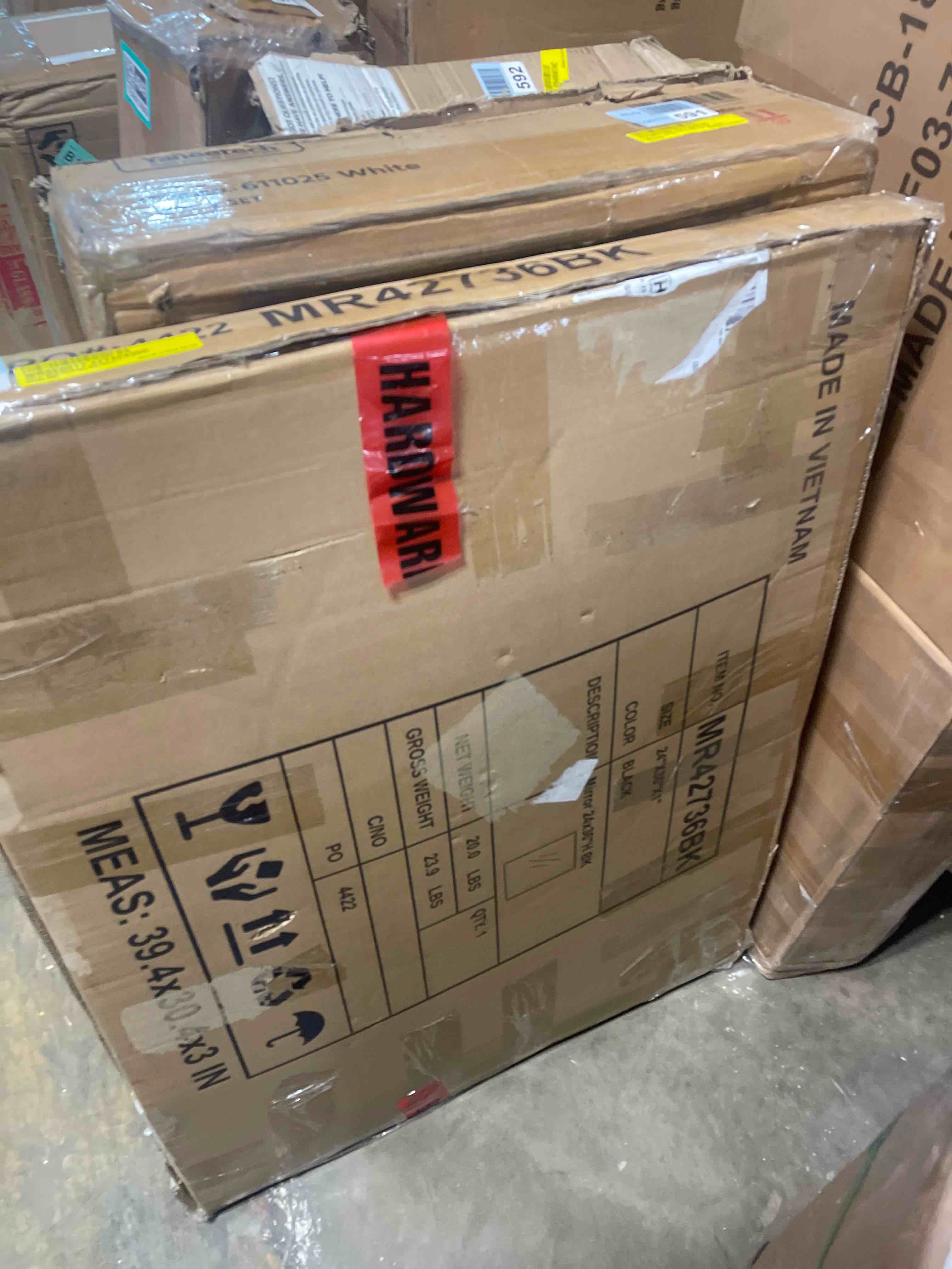 Condition photo showing New/Like New for Sabine Metal Rectangle Wall Mirror