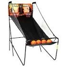 hathaway sure shot dual arcade basketball game foldable 81-in h x 43-in w. orange/black