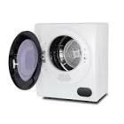 black+decker - 1.5 cu.ft. stackable smart electric dryer with standard wall outlet - white