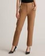ultra stretch ponte straight leg mariner pants, roasted pecan , medium 
