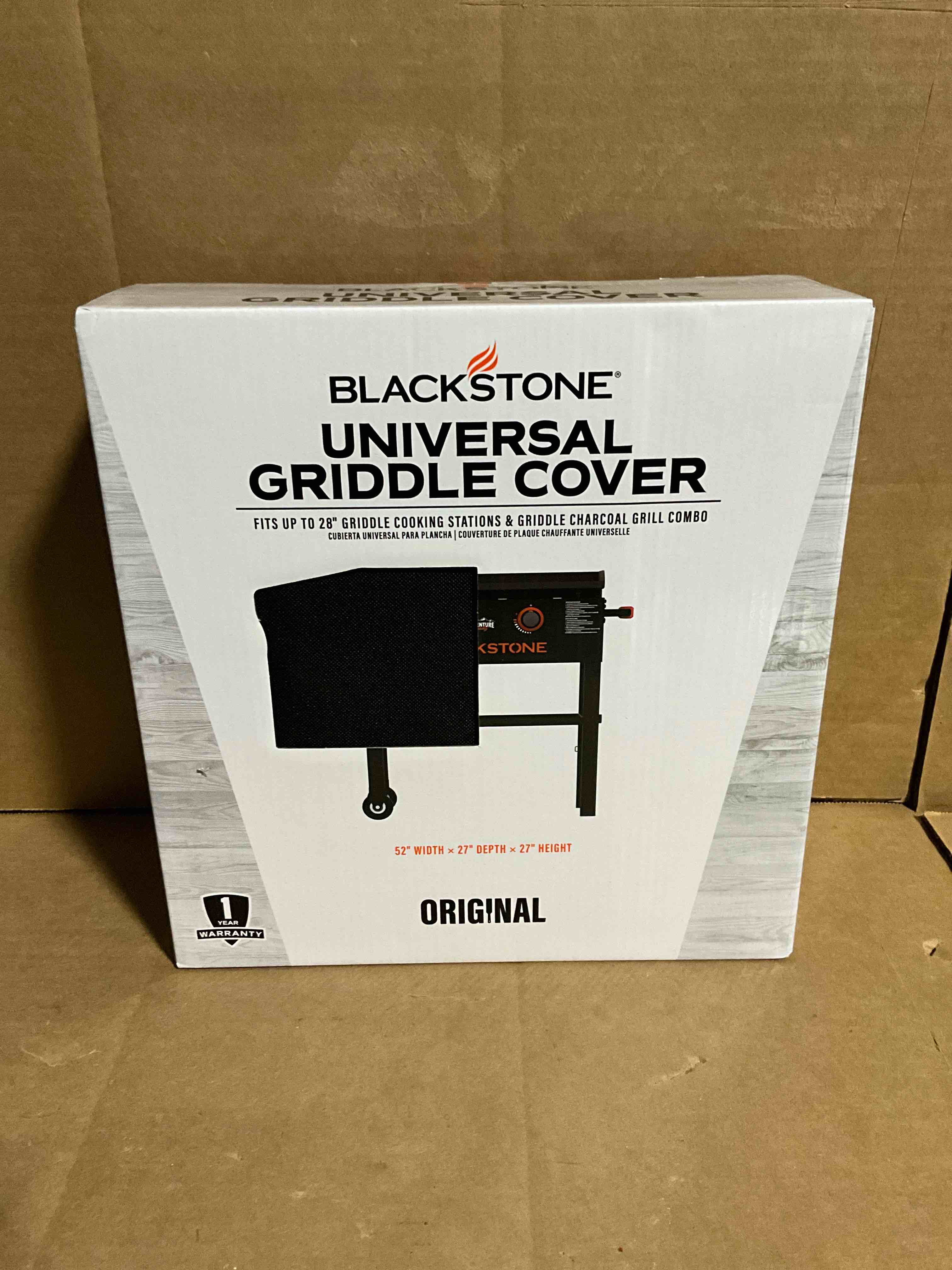 Condition photo showing New/Like New for Blackstone 5091 Griddle Cover, 600D Polyester Canvas, Black - 52' W x 27' D x 27' H