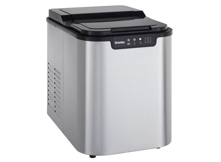 danby - 2 lb countertop ice maker - stainless steel