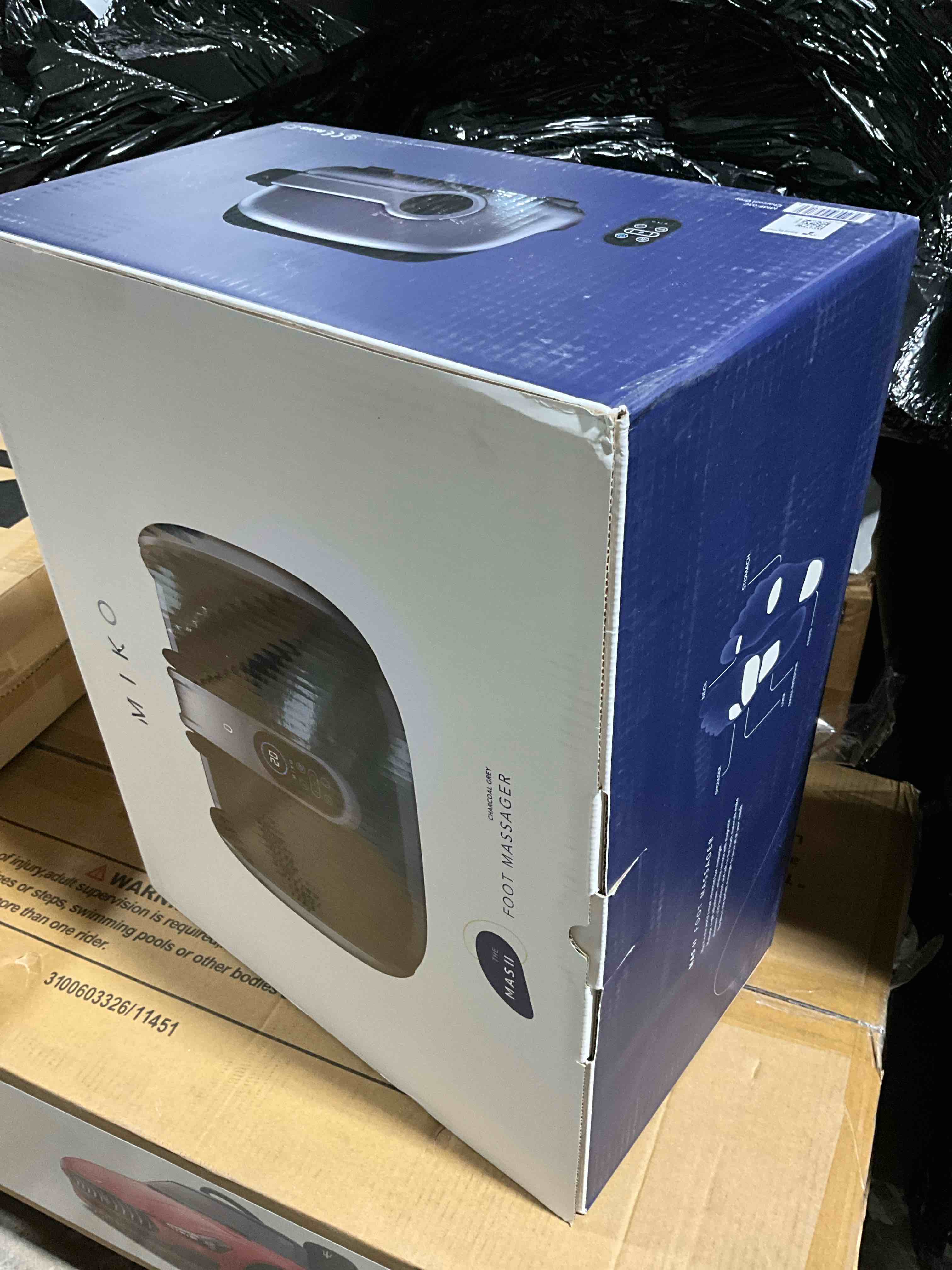 Condition photo showing Good Condition for MIKO Shiatsu Foot Massager for Circulation & Pain Relief - Deep Tissue Kneading, Heat Therapy for Plantar Fasciitis, Neuropathy, Diabetics - Fits Up to Size 15 - Charcoal