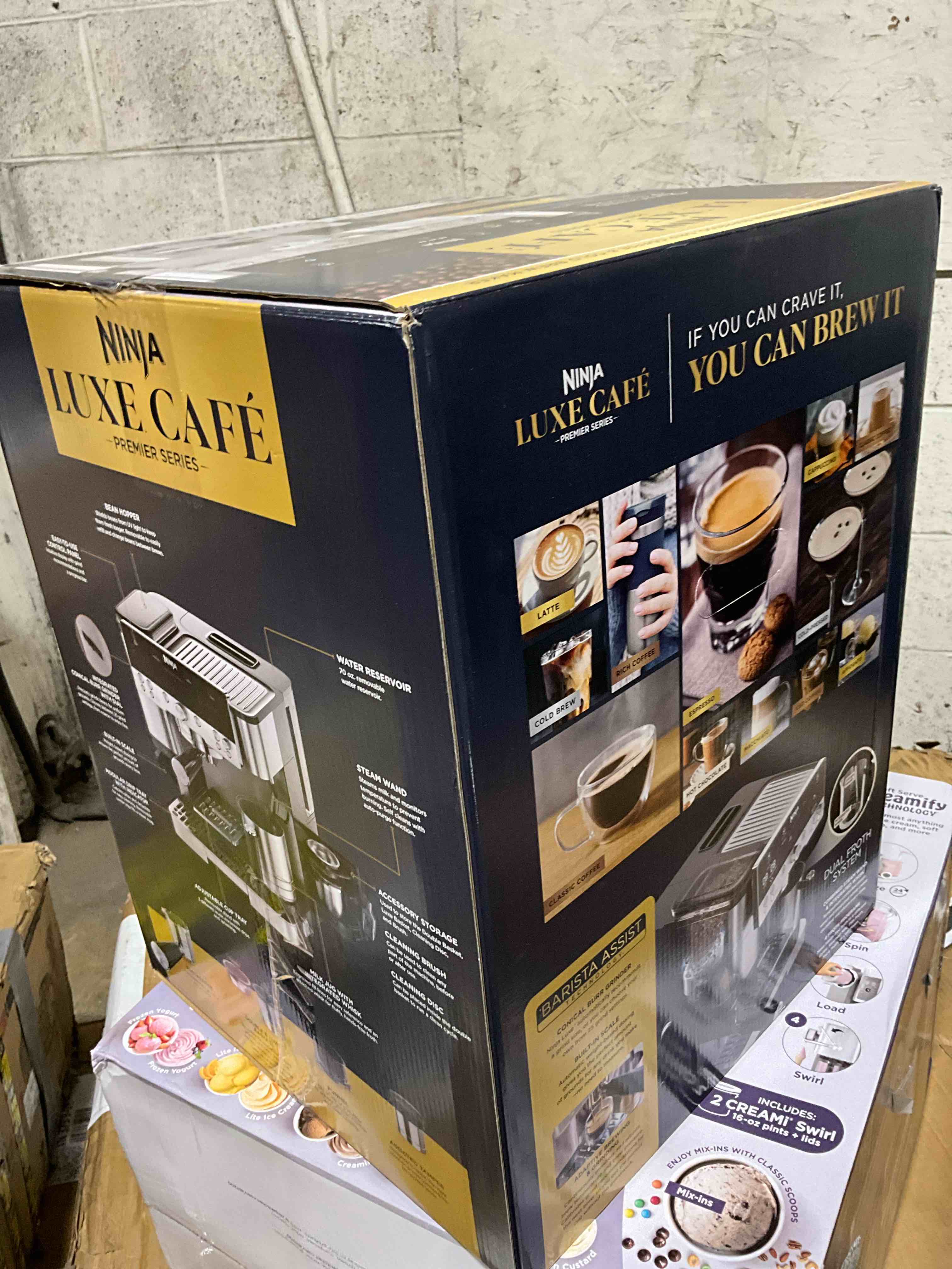 Condition photo showing New/Like New for Ninja Luxe Café Premier Series 3-in-1 Espresso, Coffee and Cold Brew Machine Stainless Steel: Barista System, Frother