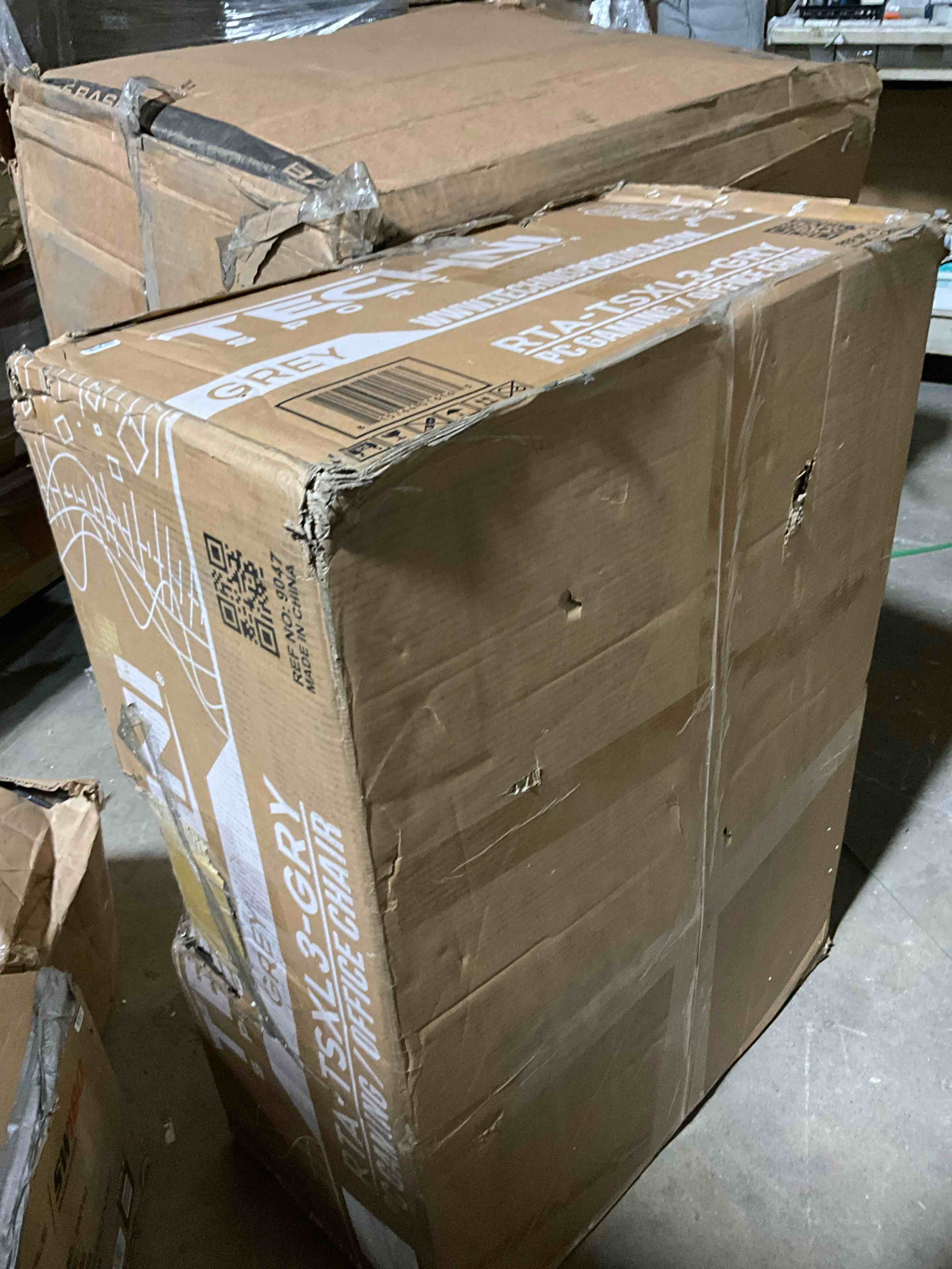 Condition photo showing New/Like New for Techni Sport XL Ergonomic Gaming Chair with Memory Foam Seat and Back  Grey