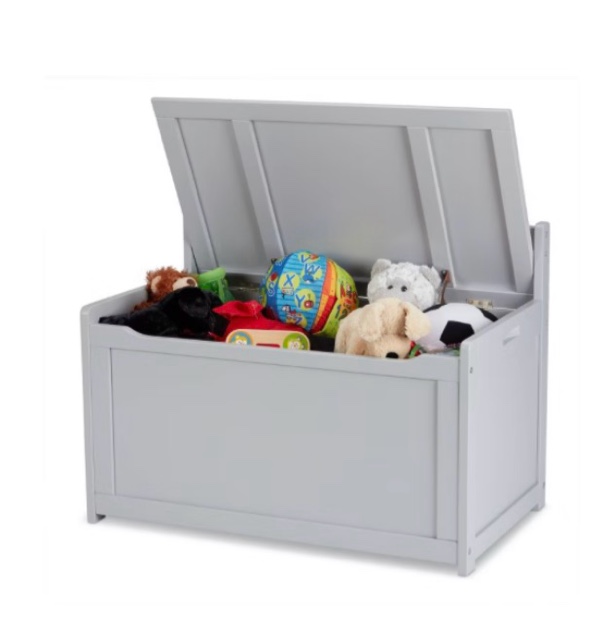 Melissa & Doug Wooden Toy Chest (Gray)