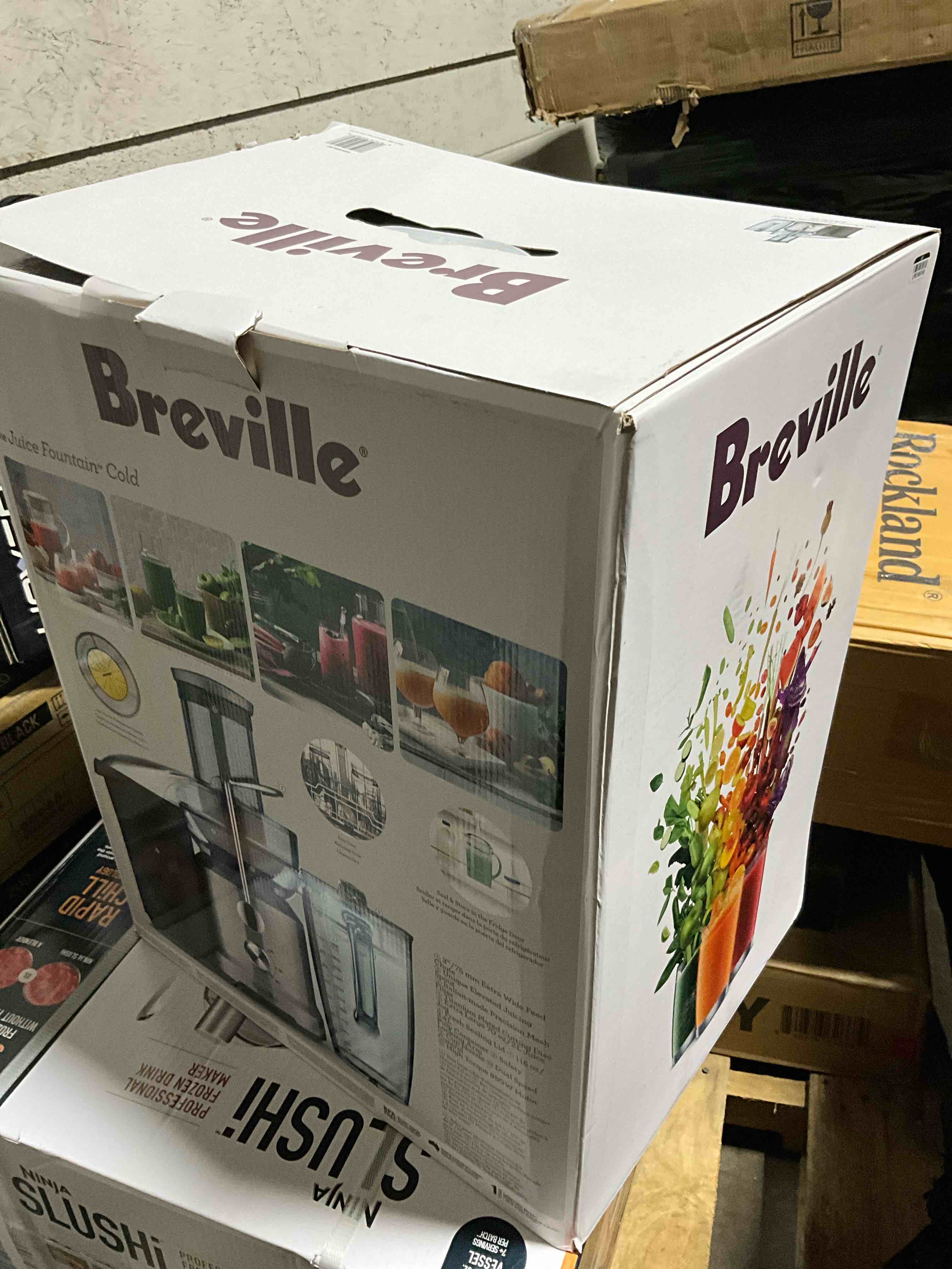 Condition photo showing New/Like New for Breville - Juice Fountain Cold Electric Juicer - Silver