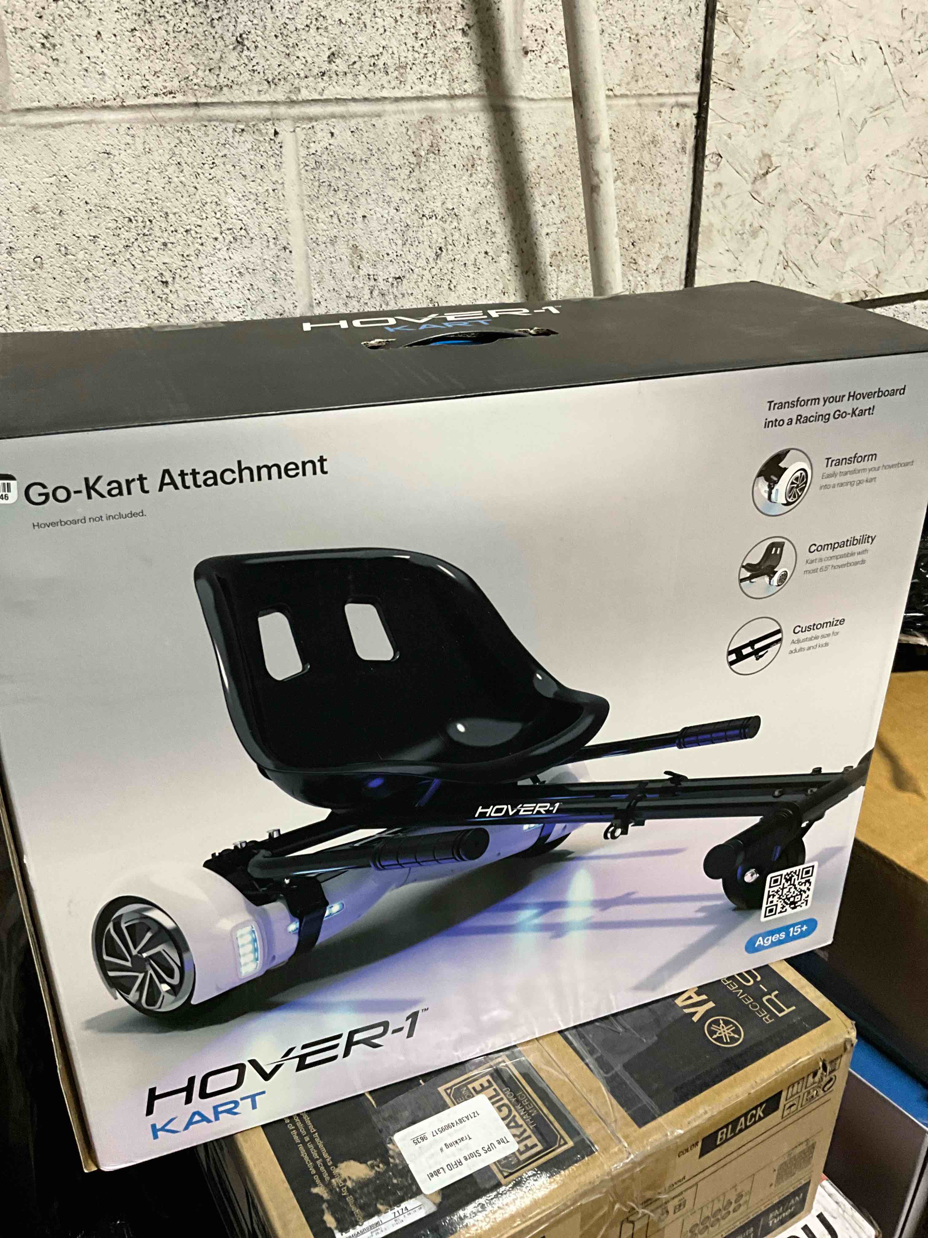 Condition photo showing New/Like New for Hover-1 - Buggy Self-Balancing Scooter Attachment - Black (hoverboard not included)