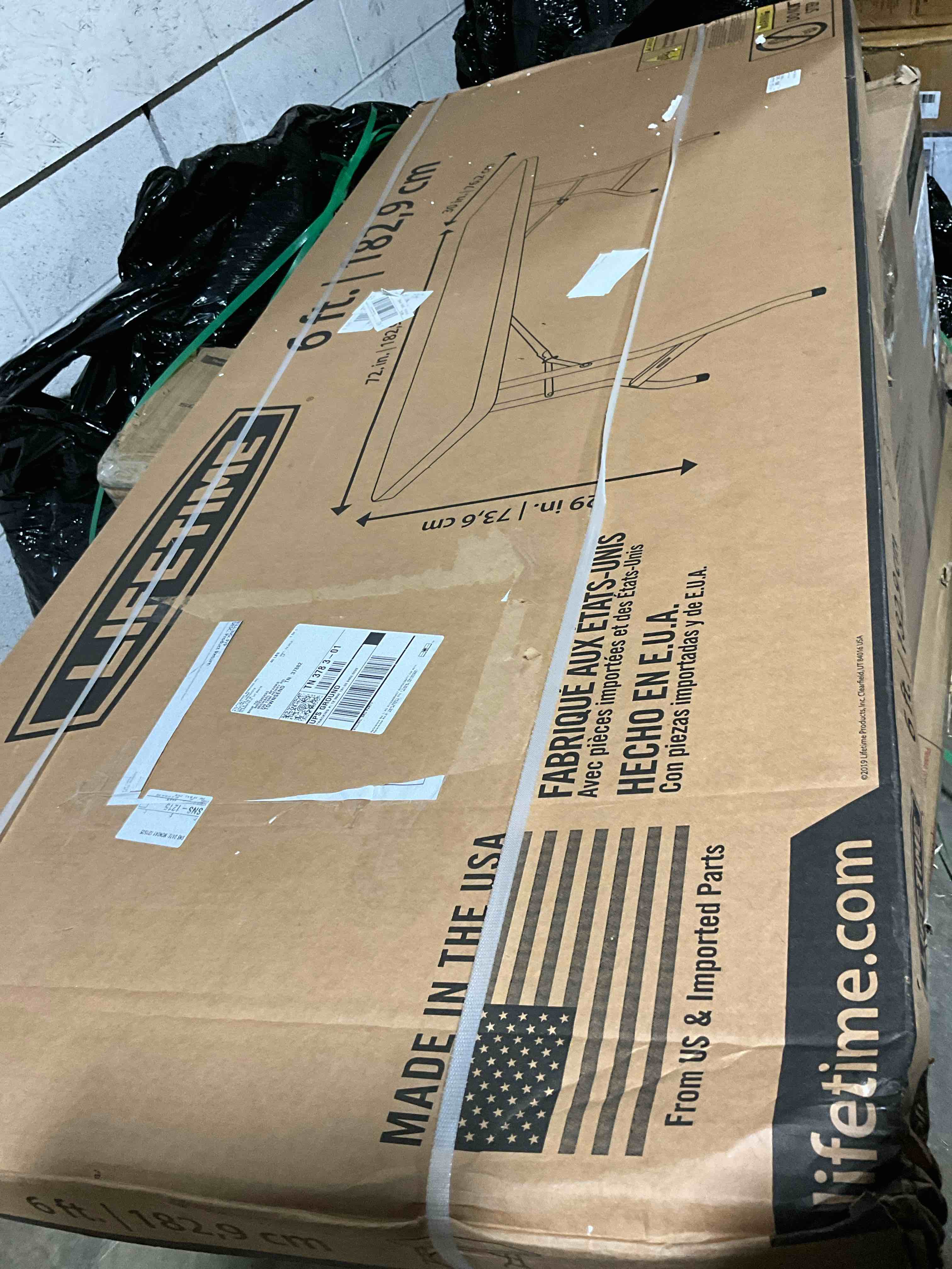 Condition photo showing New/Like New for 72 in. White Plastic Portable Folding Banquet Table