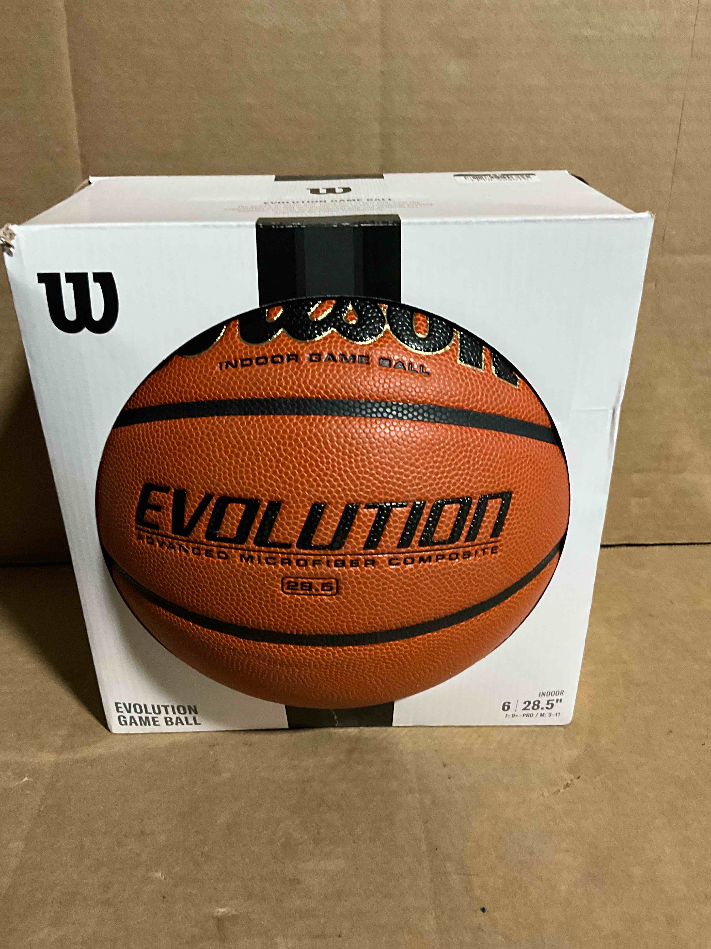 Condition photo showing New/Like New for Wilson Evolution Basketball, Size 6 28.5” 