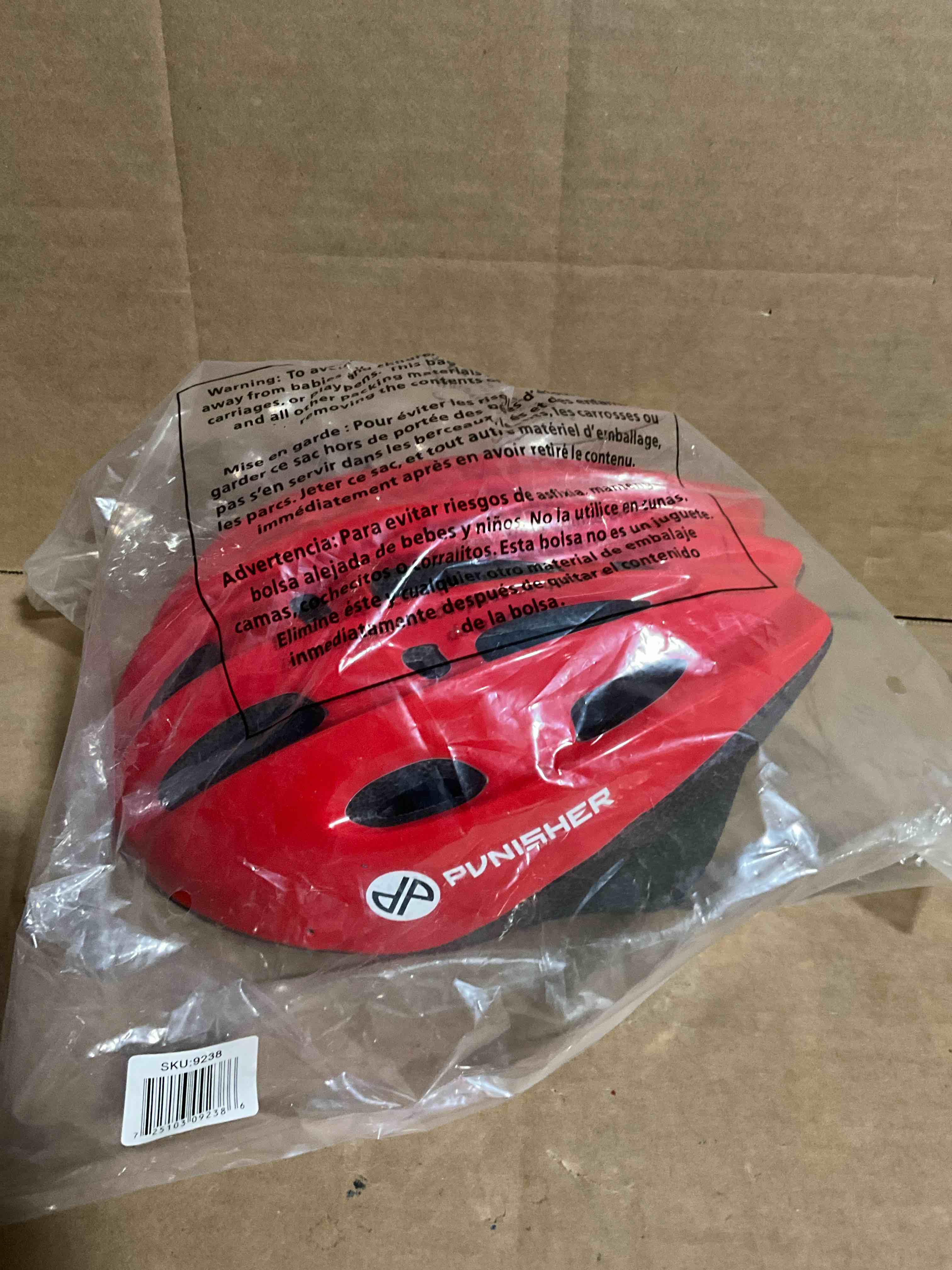 Condition photo showing New/Like New for Punisher 18-Vent Adult Cycling Helmet with Imitation In-Mold, Red, Ages 12+