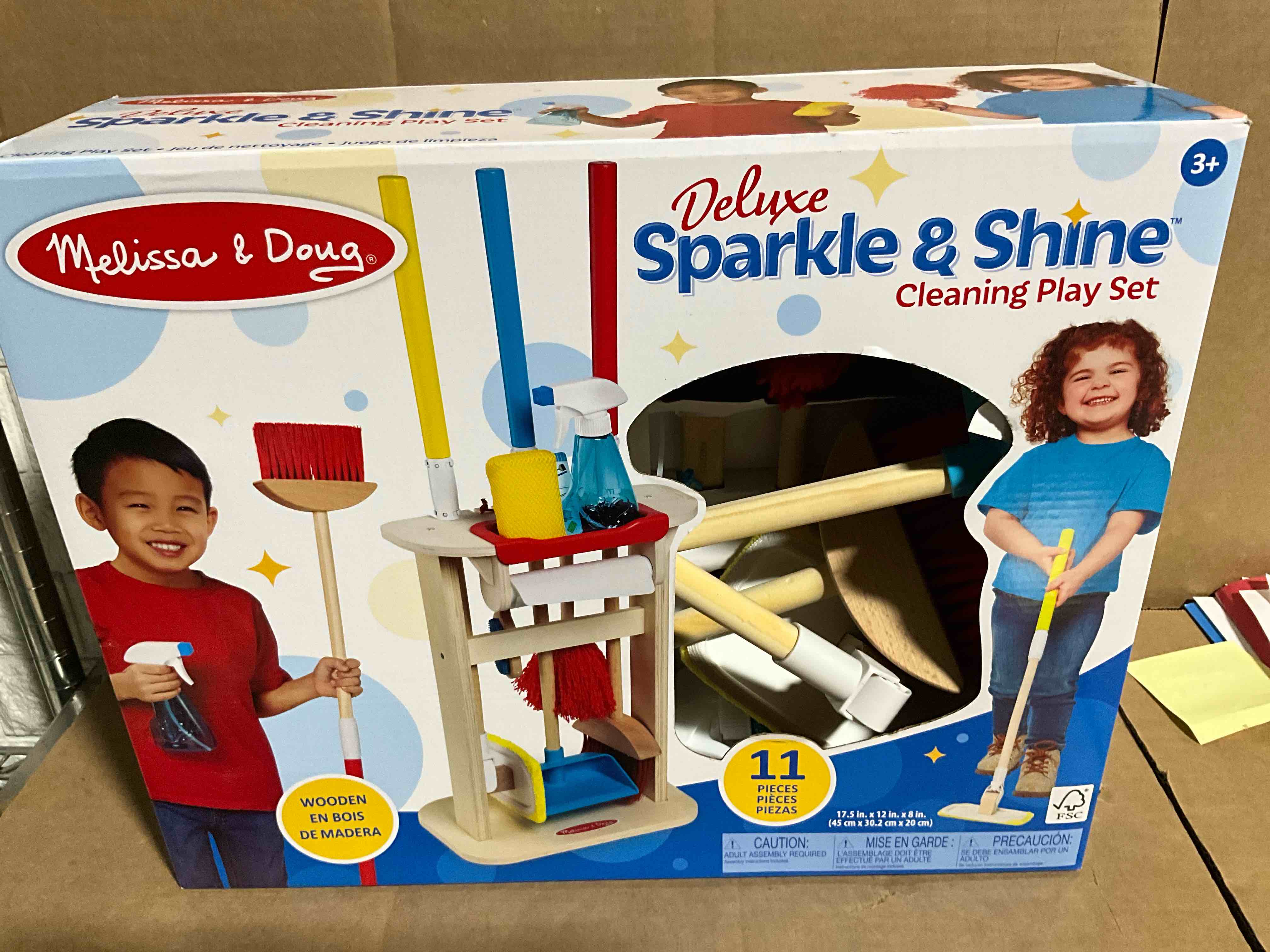Condition photo showing New/Like New for Melissa & Doug Deluxe Sparkle & Shine Cleaning Play Set (11pc)