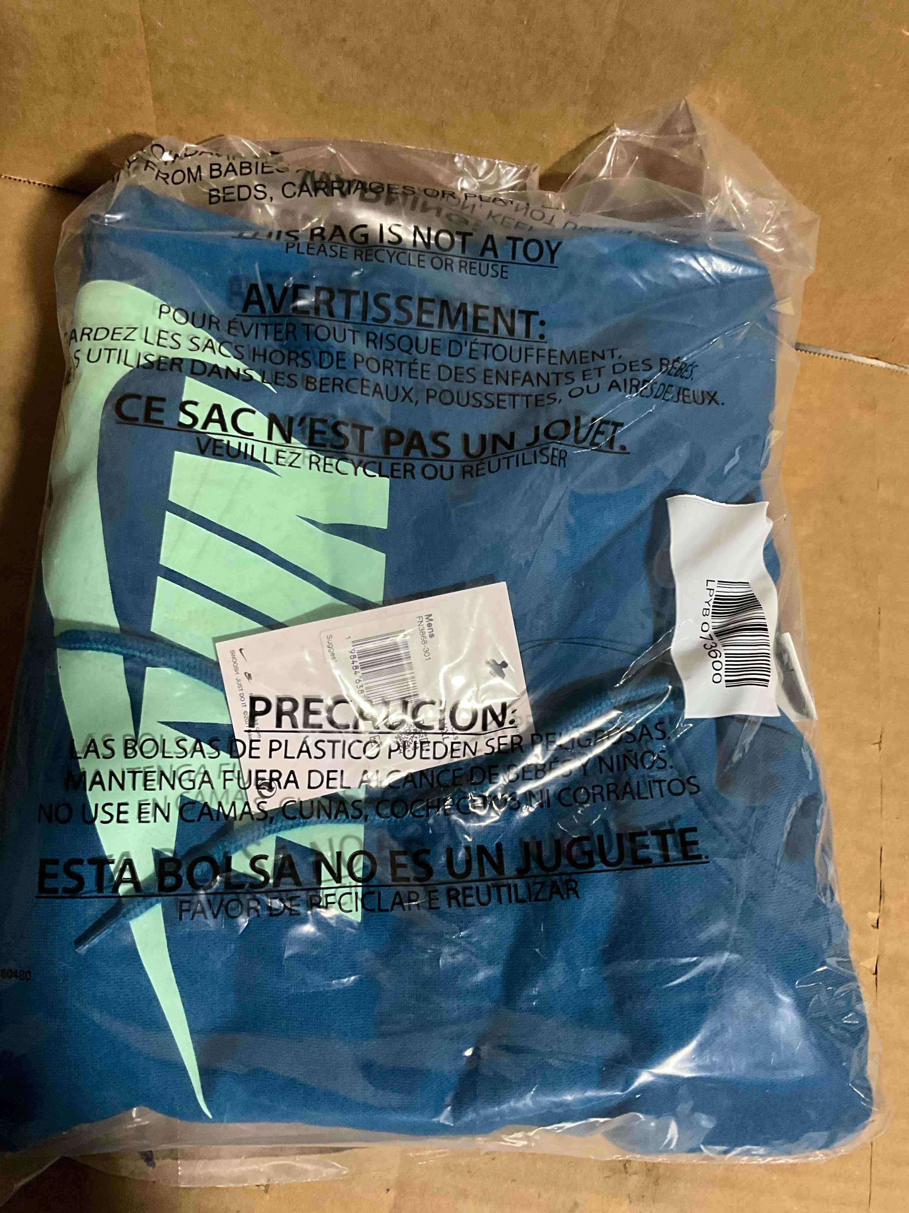 Condition photo showing New/Like New for Nike Club Men's Fleece Pullover Hoodie, Size: XXL, Green Black