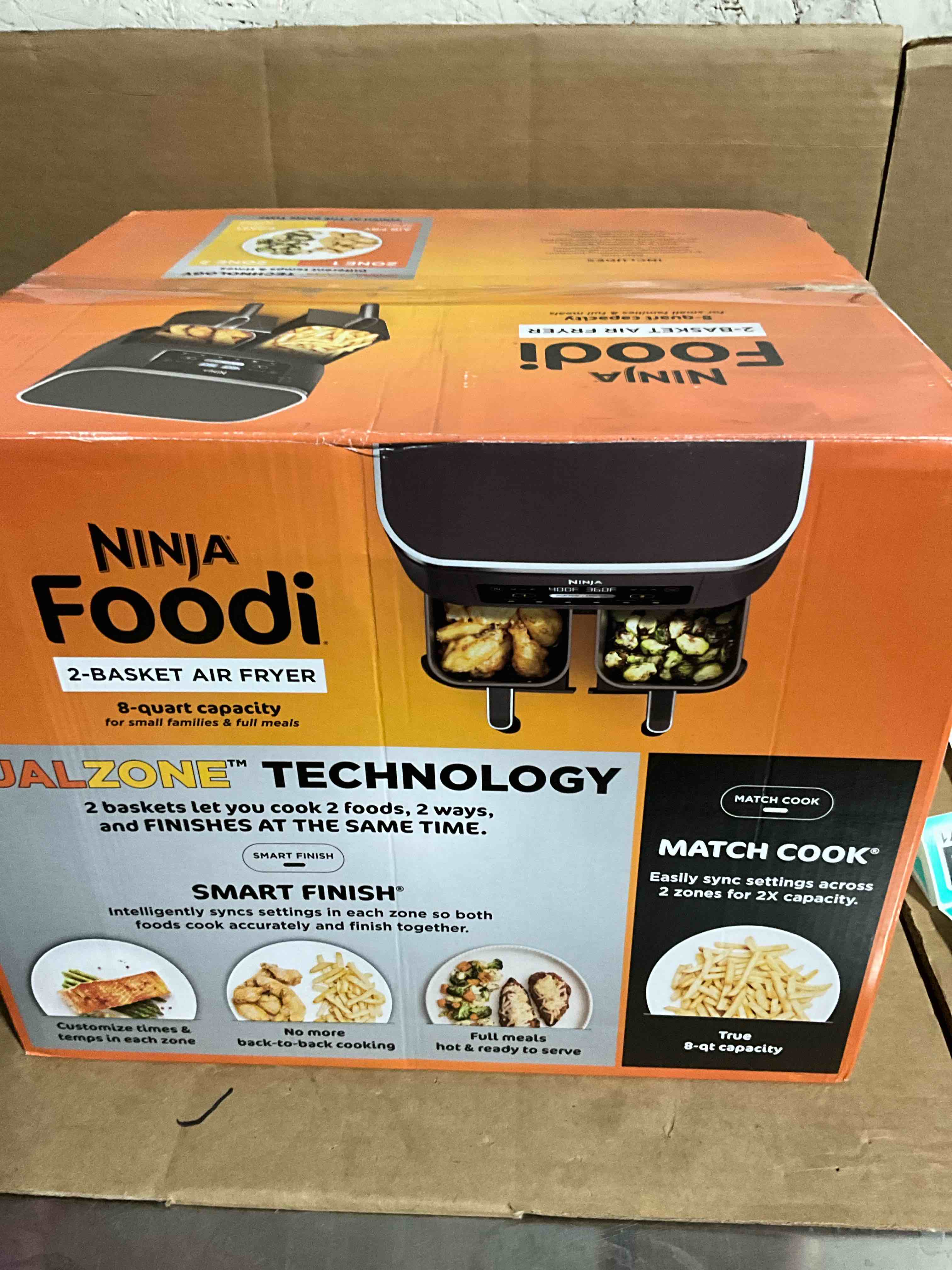 Condition photo showing New/Like New for Ninja® Foodi® 6-in-1  8-qt. 2-Basket Air Fryer with DualZone™ Technology  DZ201