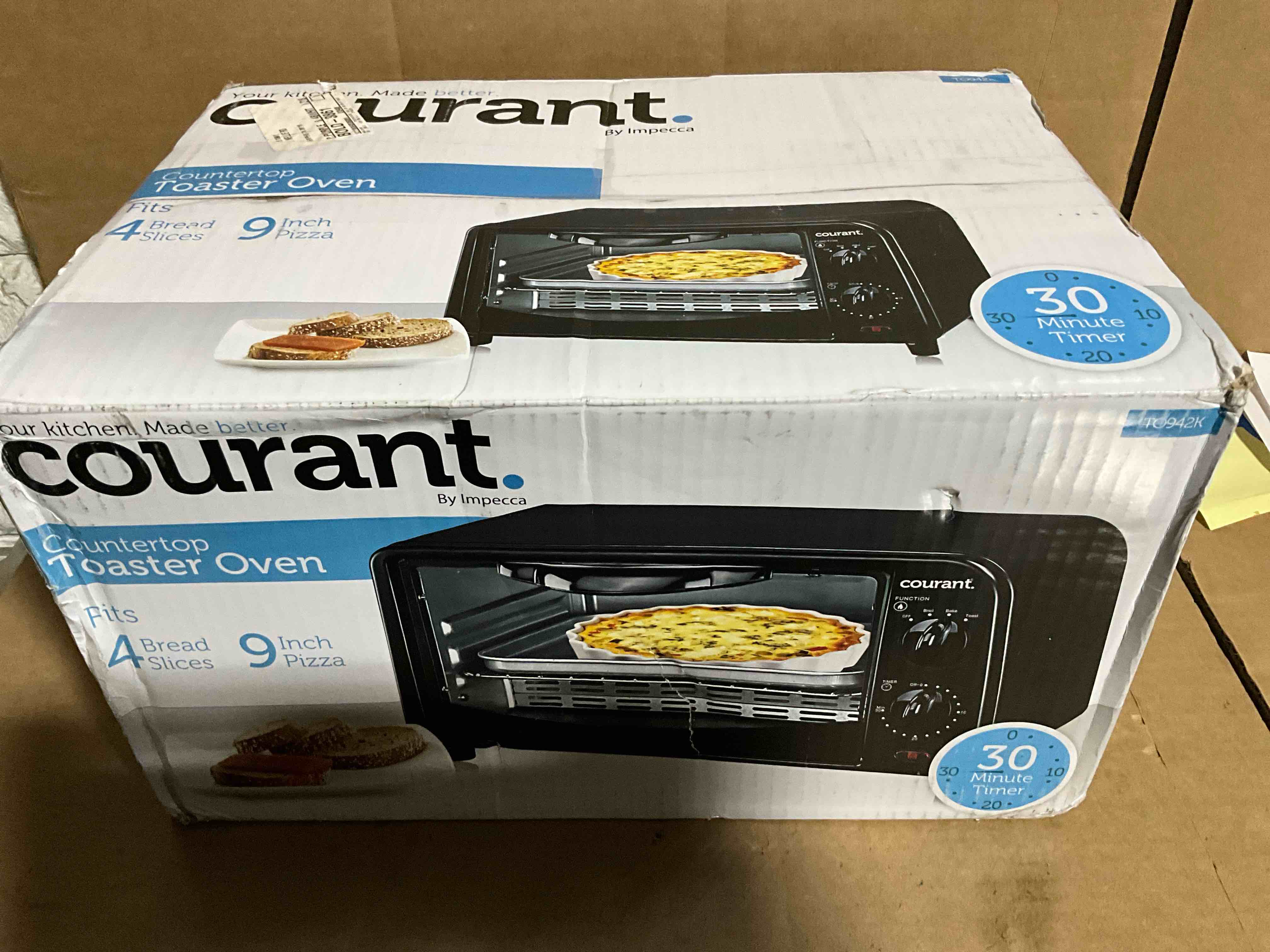 Condition photo showing Good Condition for Courant TO942K 4-slice Countertop Toaster Oven - Black