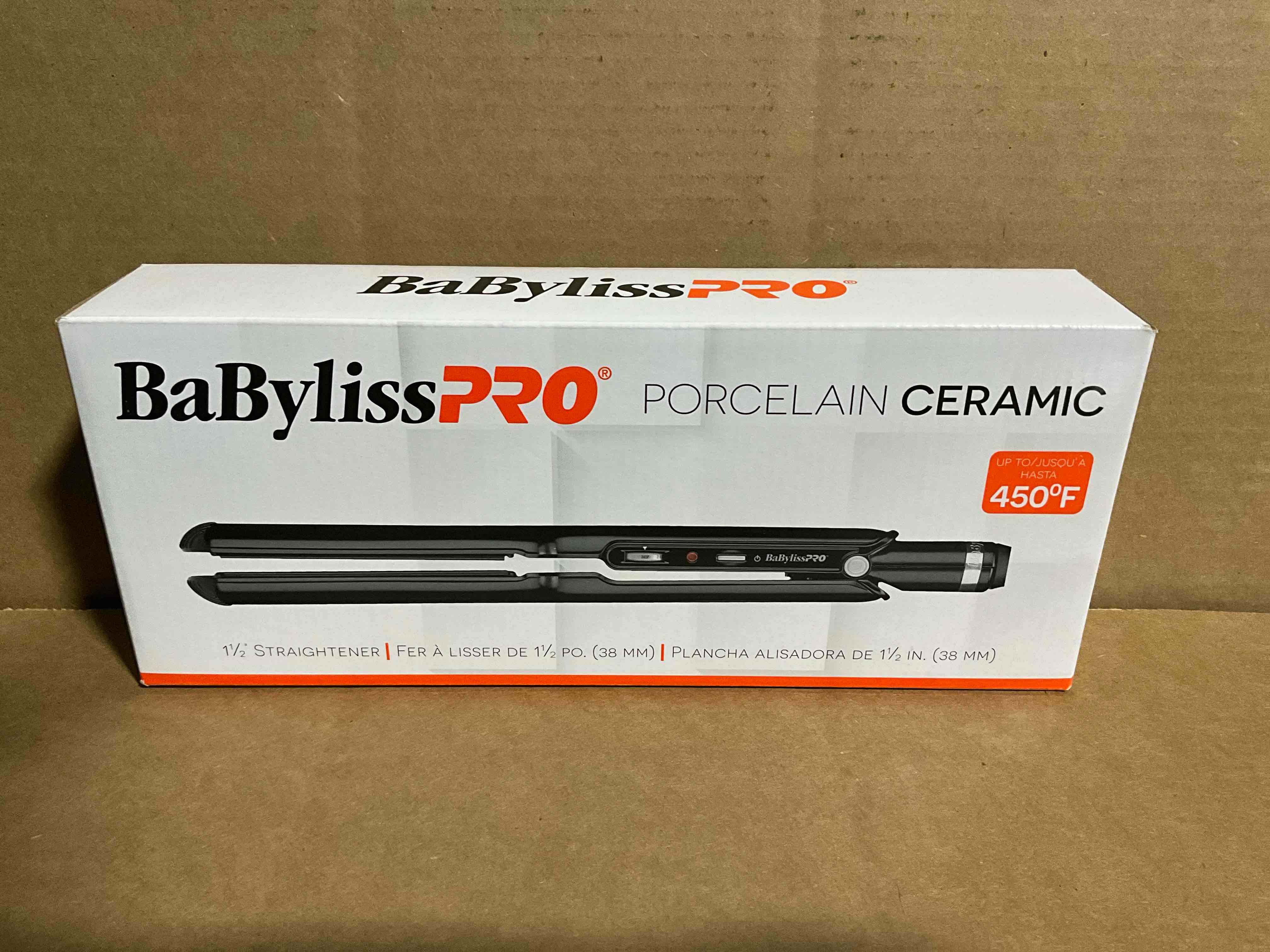 Condition photo showing New/Like New for BaBylissPRO Porcelain Ceramic 1.5  Straightening Iron
