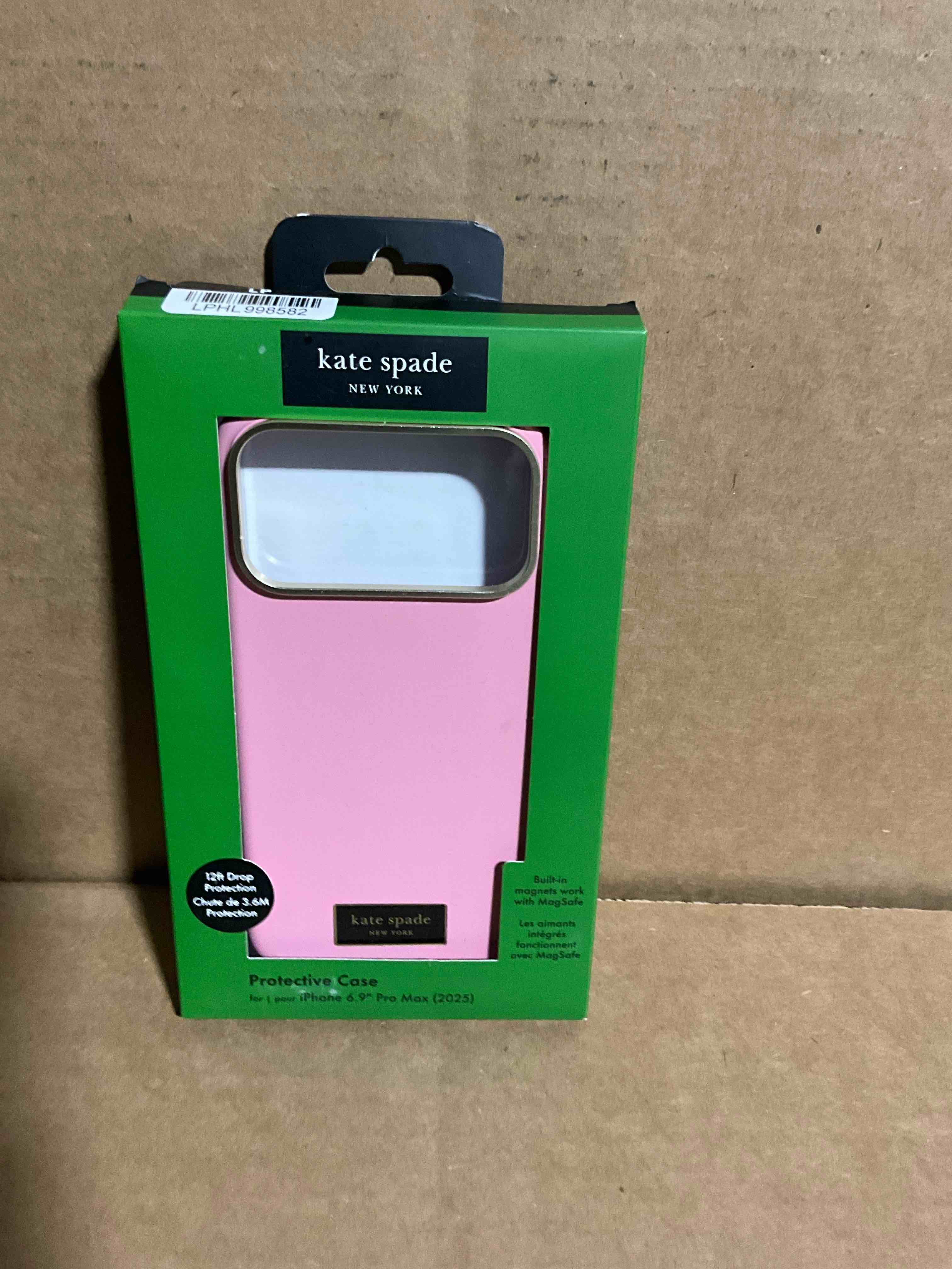 Condition photo showing New/Like New for kate spade new york iPhone 17 Pro Max Case - Compatible with MagSafe - Designer Phone Case - Icon Dusk Rose