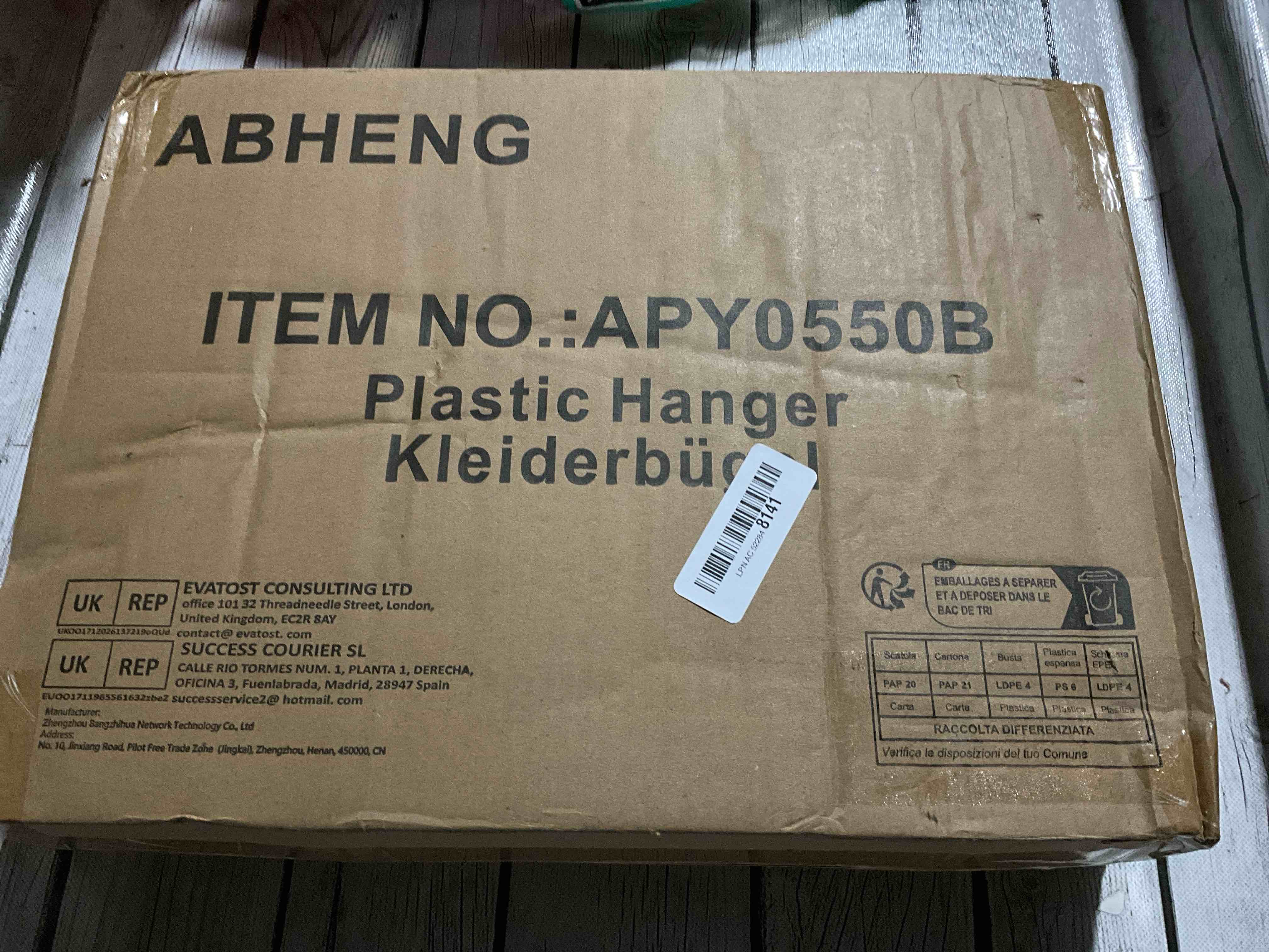 Condition photo showing New/Like New for 50 Pack Clothes Hangers, Non Slip Plastic Coat Hangers, Space Saving Hangers, Heavy Duty, Hanging Dry Wet Clothes,16.4" x 8.3", Black, UAPY0550B Black 50