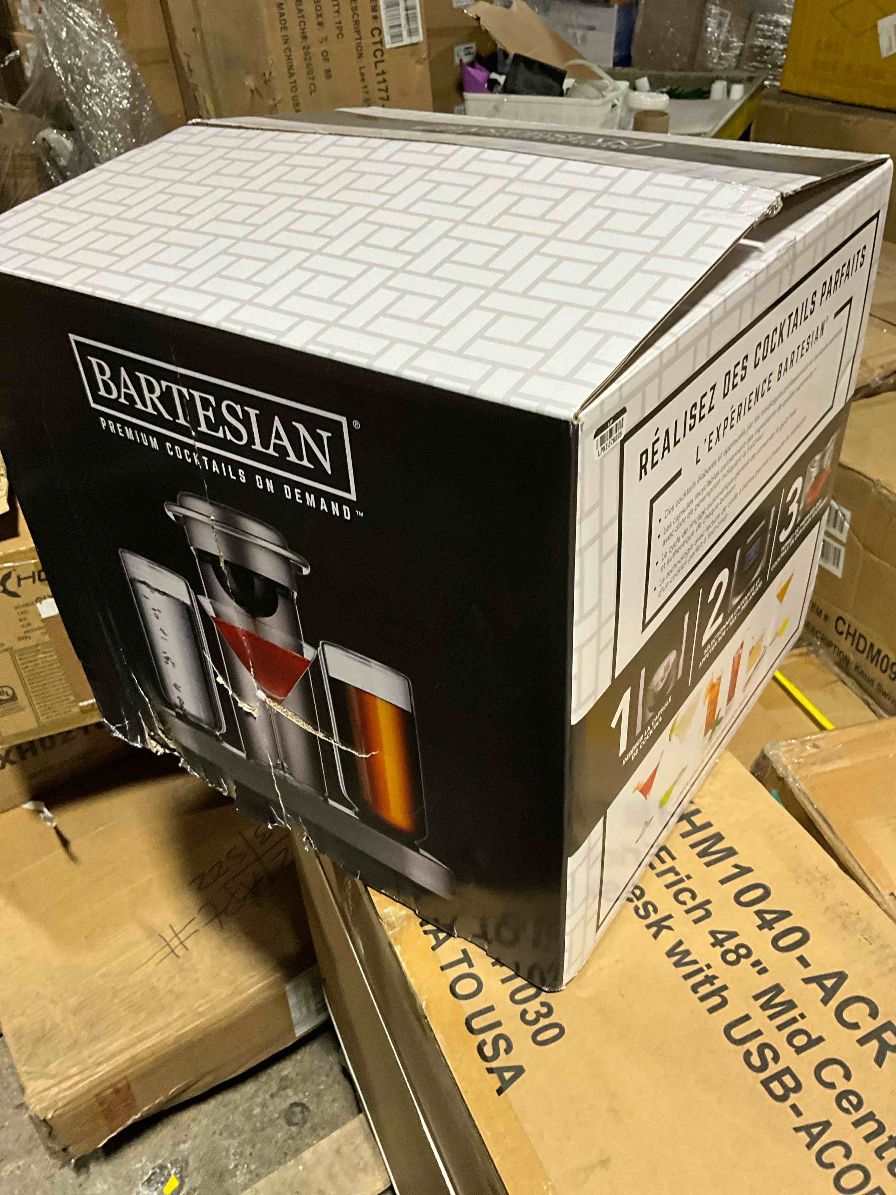 Condition photo showing New/Like New for Bartesian Cocktail Making Machine - Automatic Mixology Home Bar Cocktails Mixing Maker - Push Button Pre Mixed Drink Capsule Dispenser Shaker for Margarita, Old Fashioned, Martini, Daiquiri & More