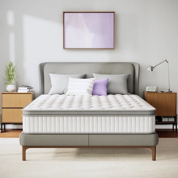 sleep by wayfair™ plush cooling gel hybrid mattress king 
